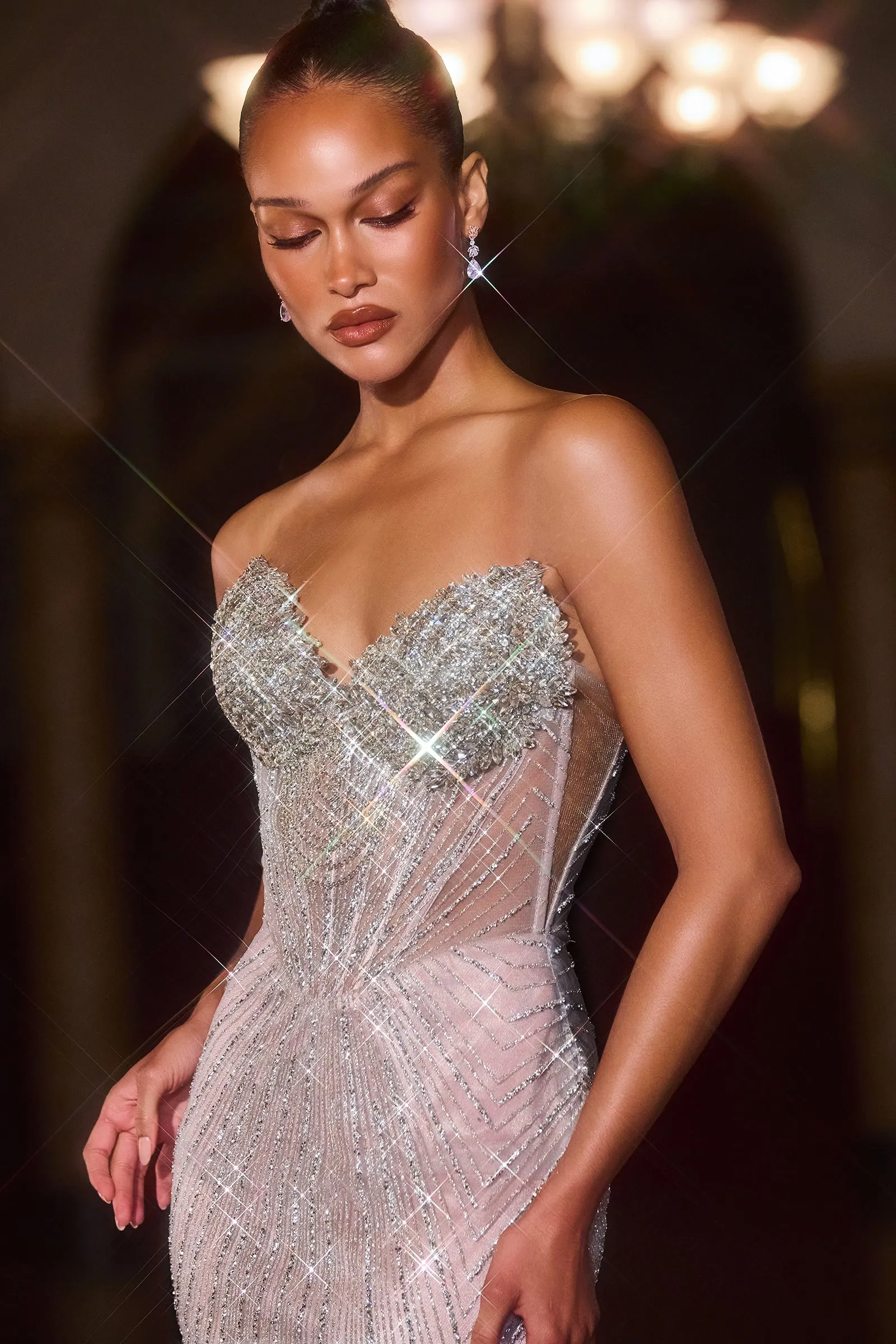 Cinderella Divine J903 Fitted Evening Gown with Sweetheart Neckline sold by The Gown Galleria product image thumbnail 5