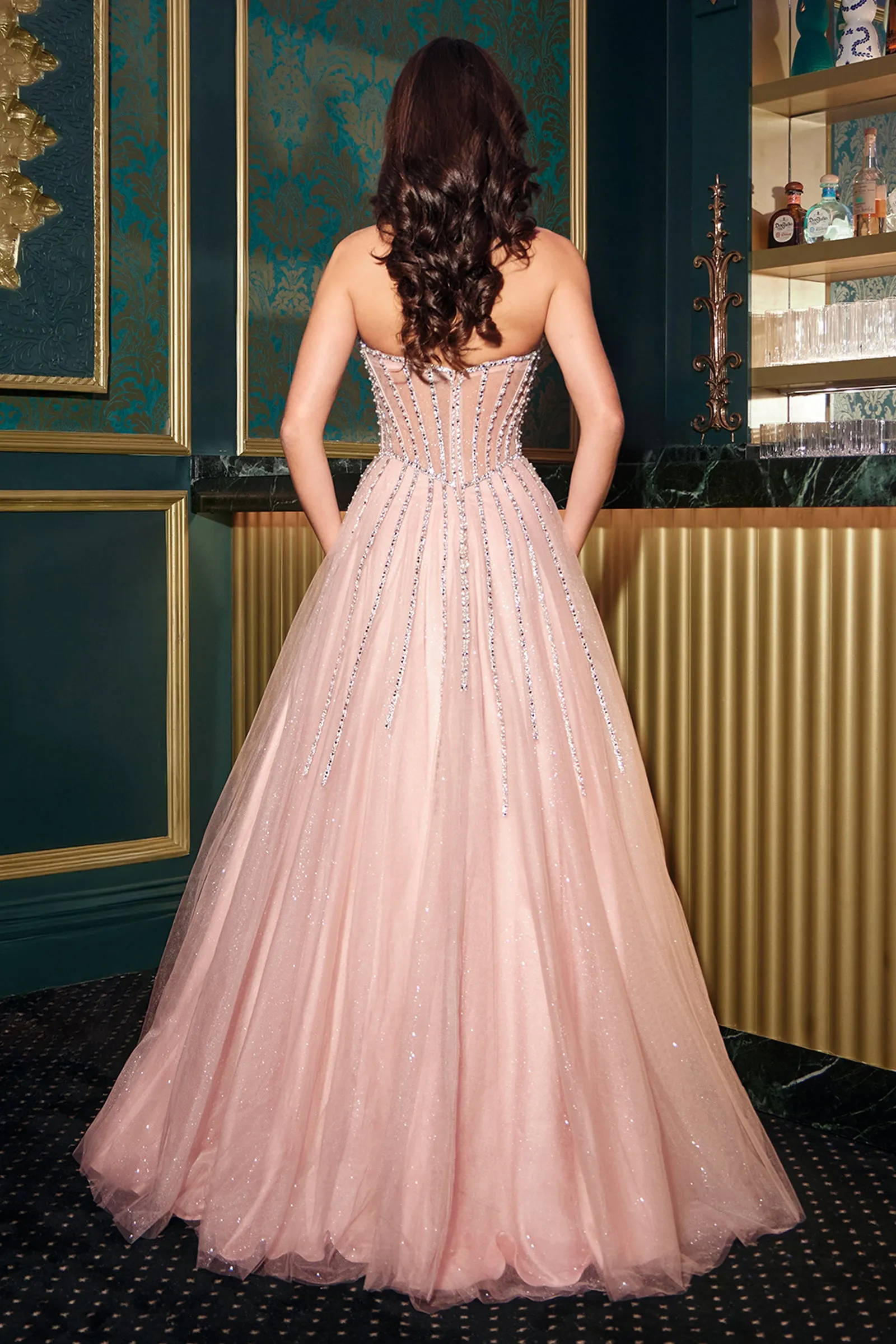 Cinderella Divine CDS541 Strapless Ball Gown Prom Dress sold by The Gown Galleria product image thumbnail 2