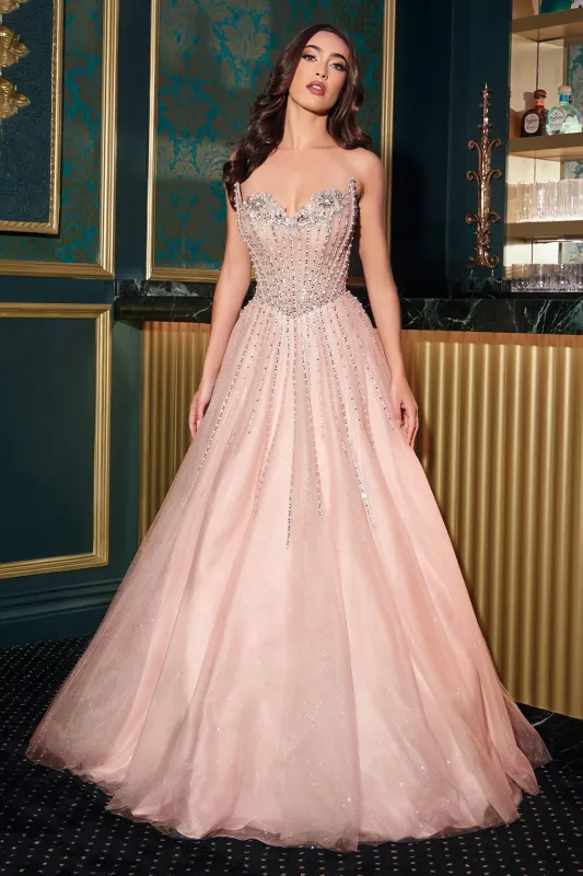 Cinderella Divine CDS541 Strapless Ball Gown Prom Dress sold by The Gown Galleria