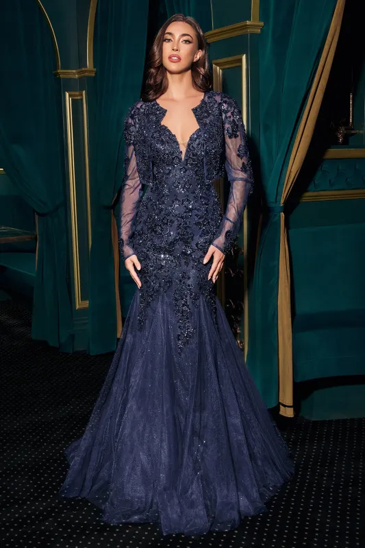 Cinderella Divine CDS545 Mermaid Evening Gown with Sweetheart Neckline made by The Gown Galleria