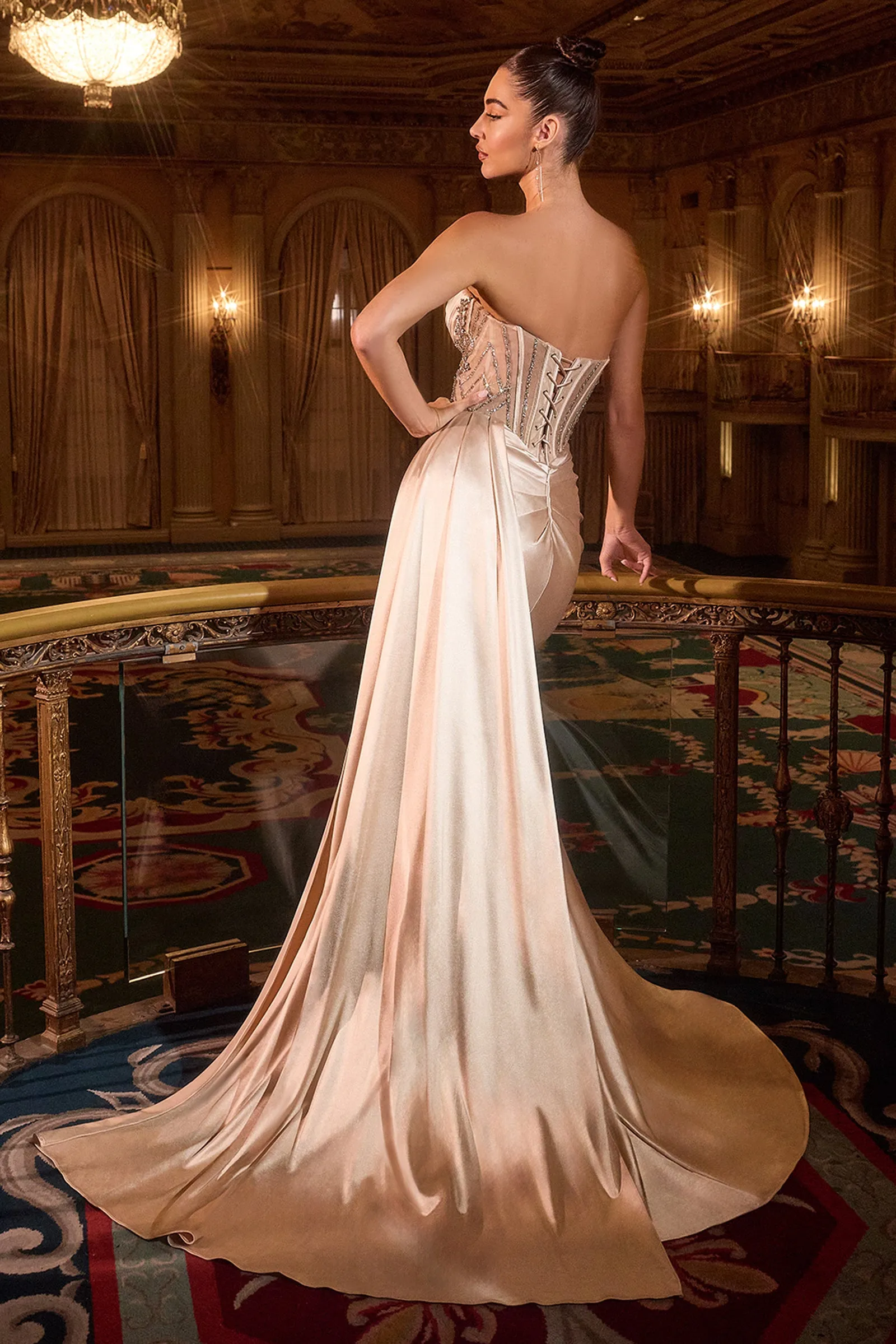 Cinderella Divine KV1131 Strapless Sweetheart Prom Dress sold by The Gown Galleria product image thumbnail 2