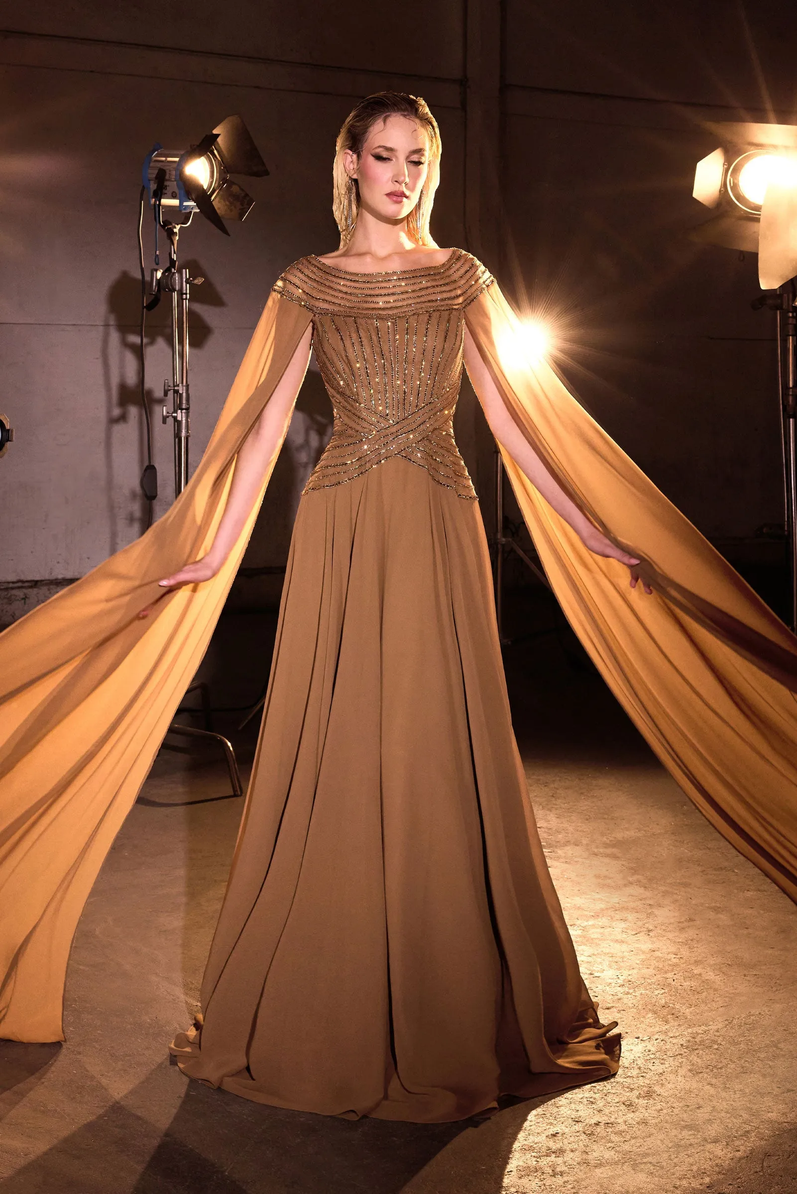 Cinderella Divine CL08 A-Line Evening Gown with Bateau Neckline sold by The Gown Galleria product image thumbnail 4