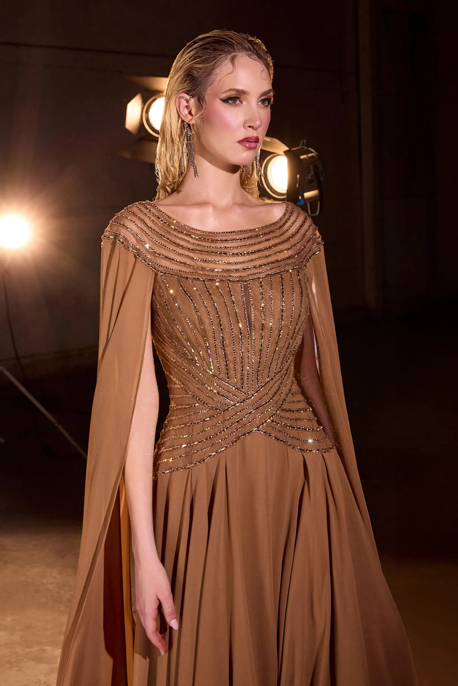 Cinderella Divine CL08 A-Line Evening Gown with Bateau Neckline sold by The Gown Galleria product image thumbnail 5