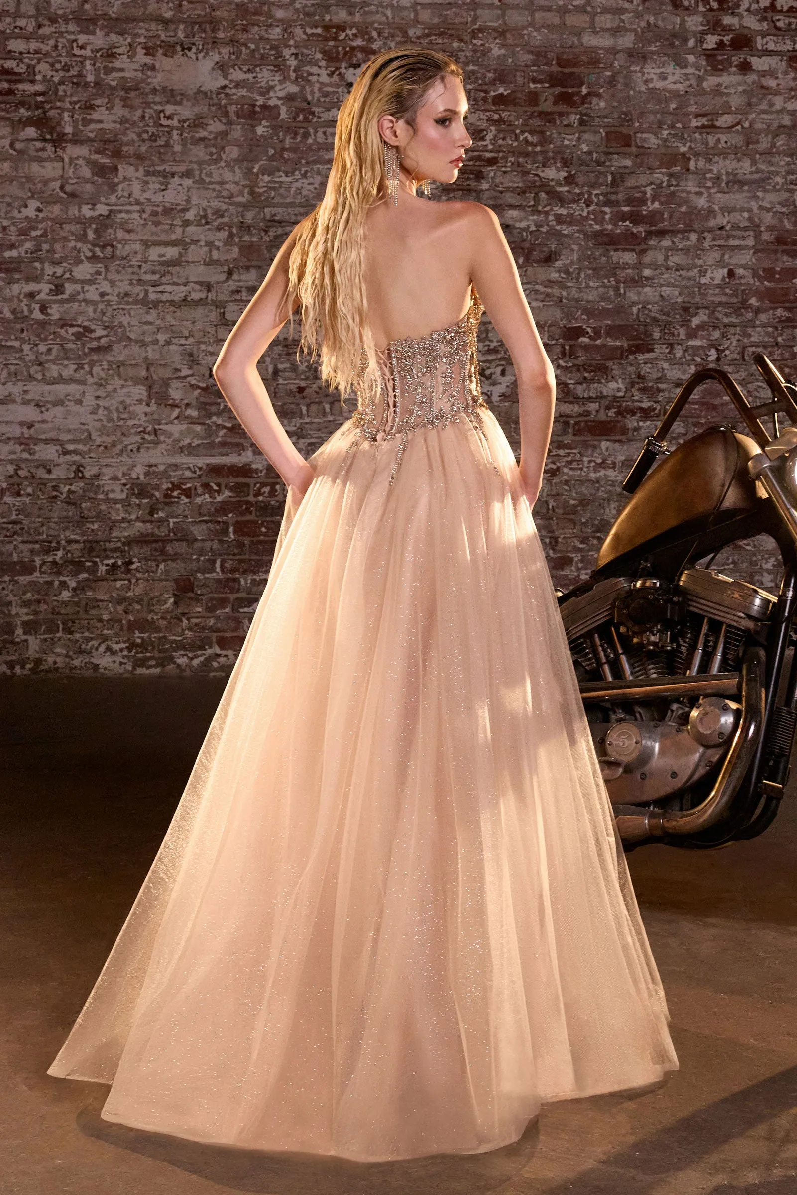 Cinderella Divine CD721 A-Line Evening Gown for Prom sold by The Gown Galleria product image thumbnail 2