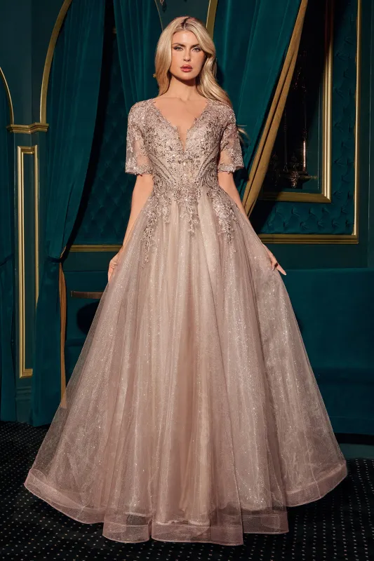 Cinderella Divine CD726 Evening Gown A-Line Silhouette made by The Gown Galleria