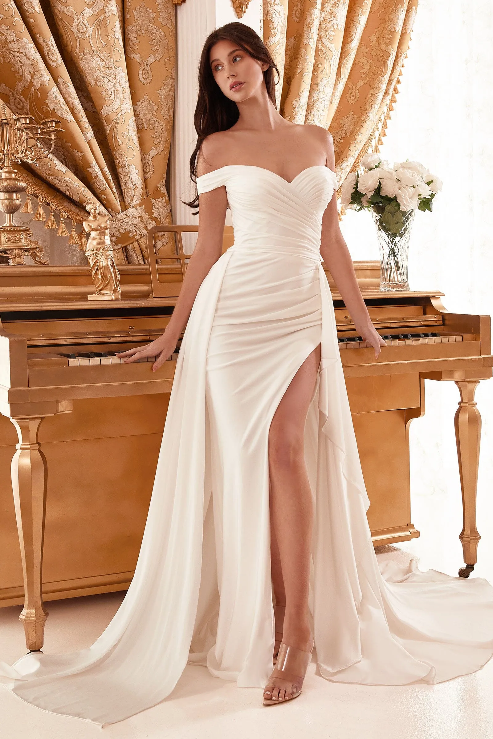 Cinderella Divine WN315 Off-Shoulder Evening Gown Fitted Silhouette sold by The Gown Galleria product image thumbnail 5