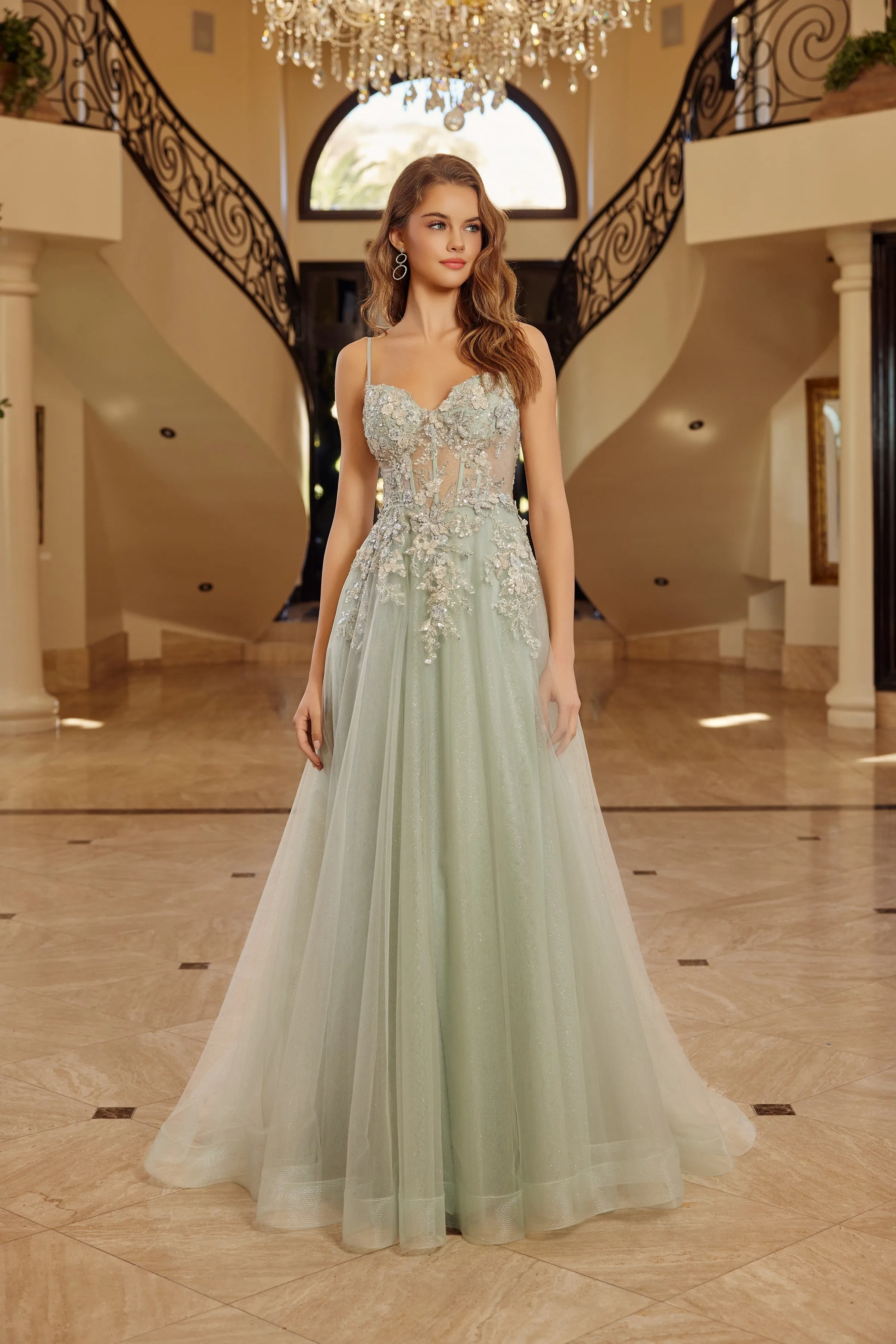 Nox Anabel G1787 A-Line prom dress with Sweetheart Neckline sold by The Gown Galleria product image thumbnail 3