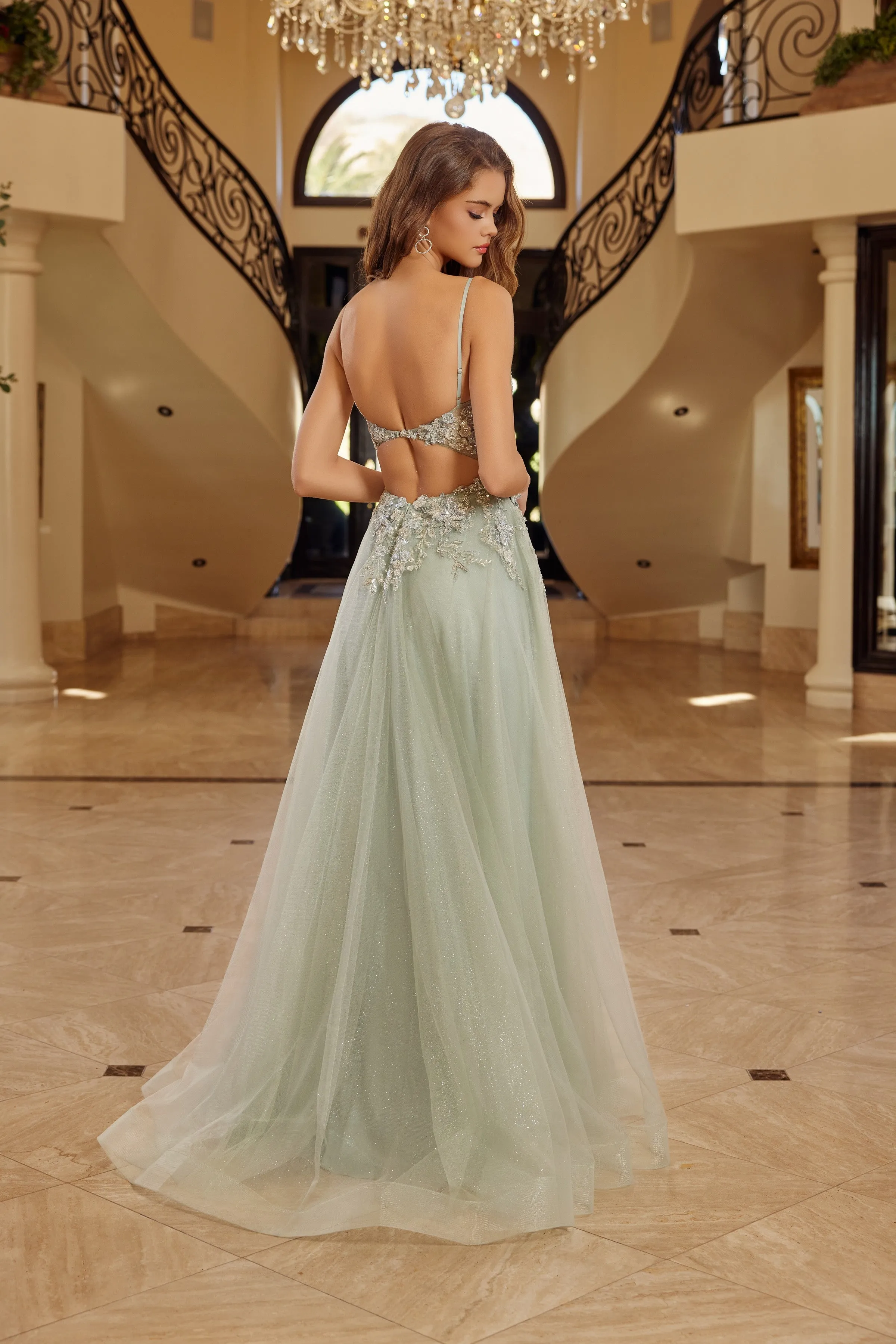 Nox Anabel G1787 A-Line prom dress with Sweetheart Neckline sold by The Gown Galleria product image thumbnail 2