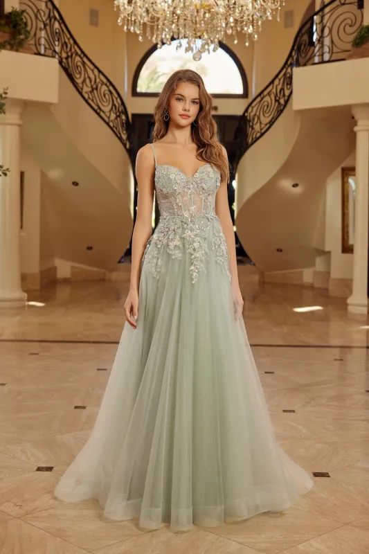 Nox Anabel G1787 A-Line prom dress with Sweetheart Neckline made by The Gown Galleria
