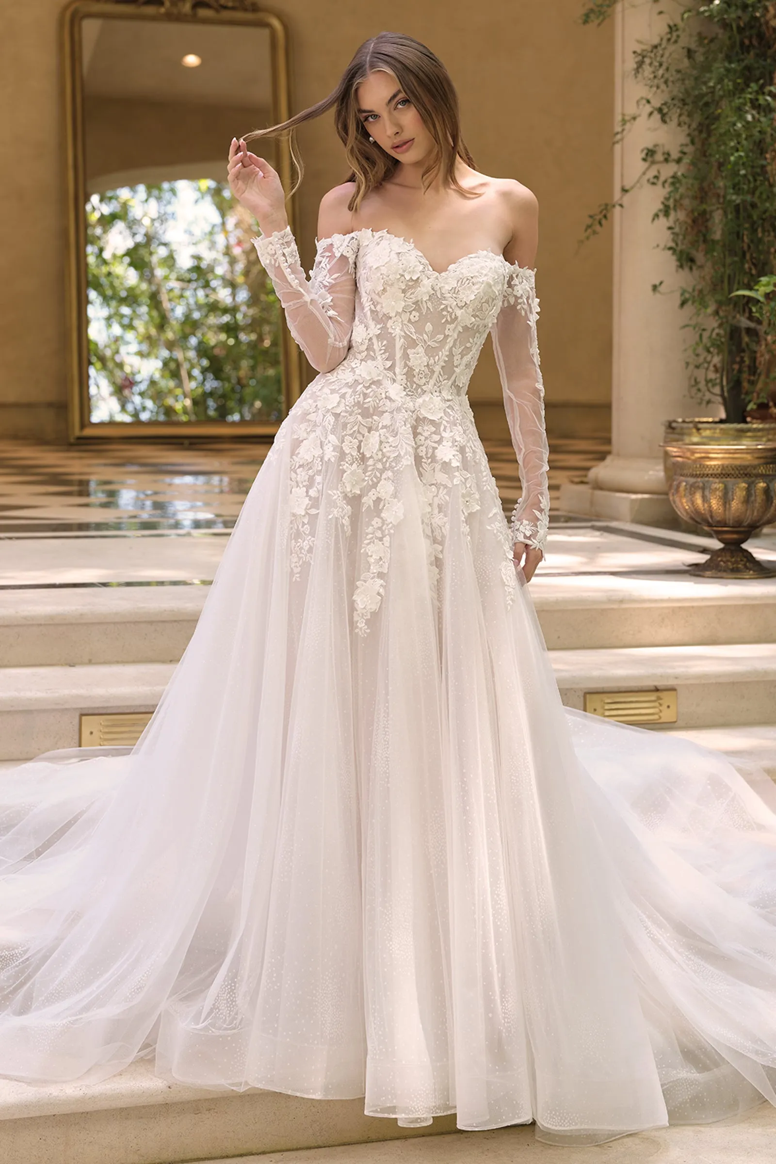Andrea & Leo WL067 Evening Gown Off-the-Shoulder Silhouette sold by The Gown Galleria product image thumbnail 3