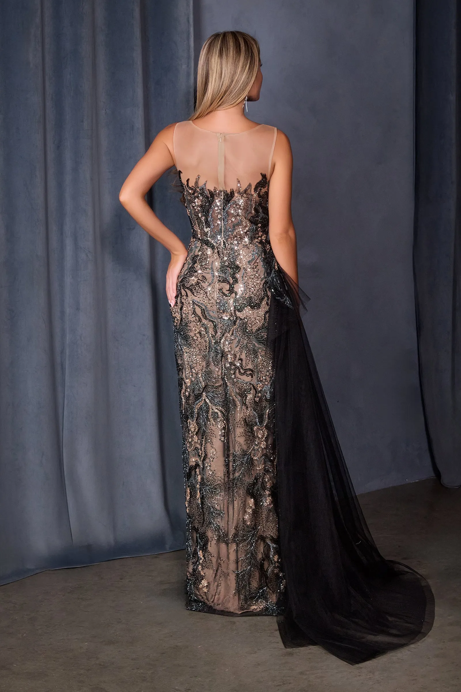 Andrea & Leo A1489 Evening Gown with Illusion Neckline sold by The Gown Galleria product image thumbnail 2