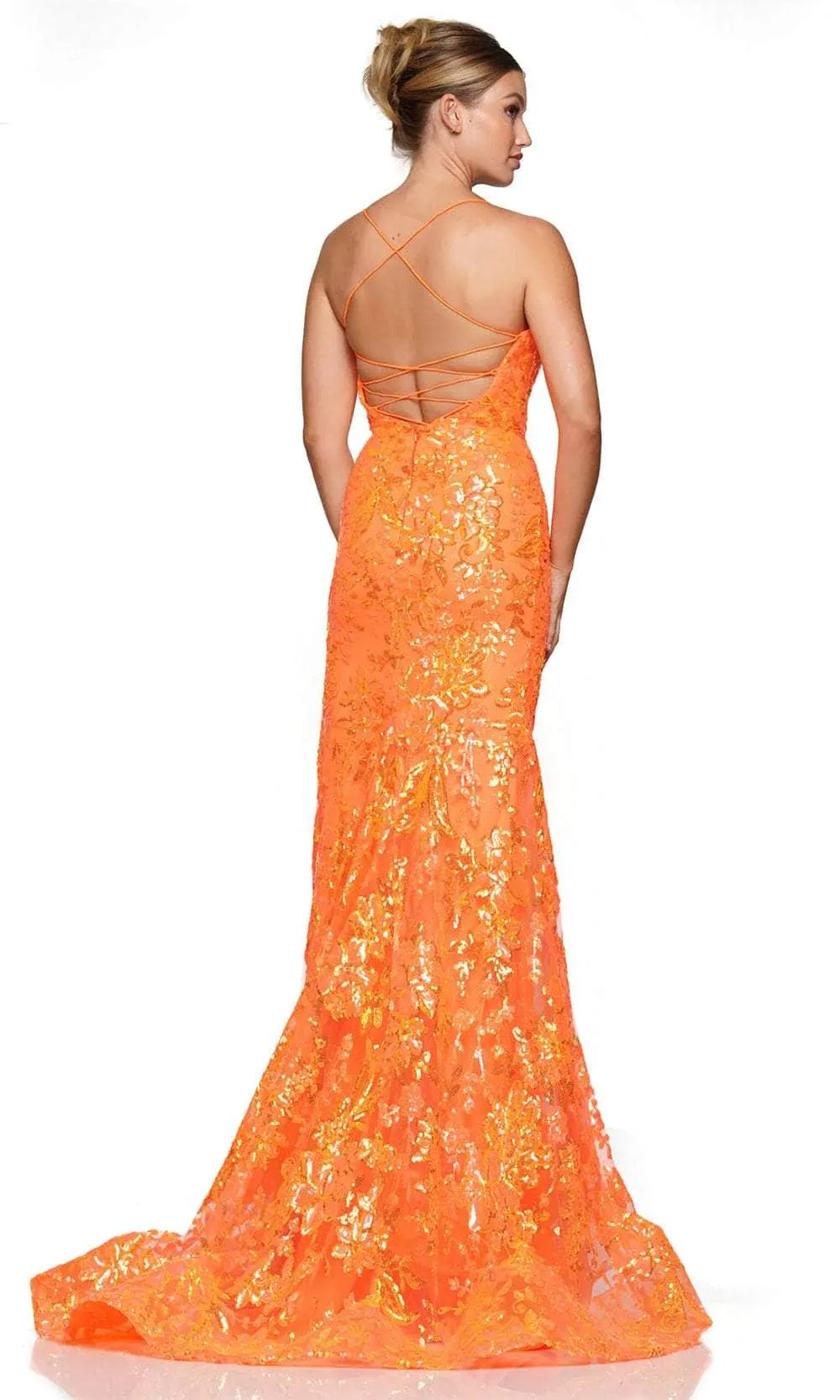 Colors Dress 3139 Long Sequin Prom Dress With Curved Neckline sold by The Gown Galleria product image thumbnail 2