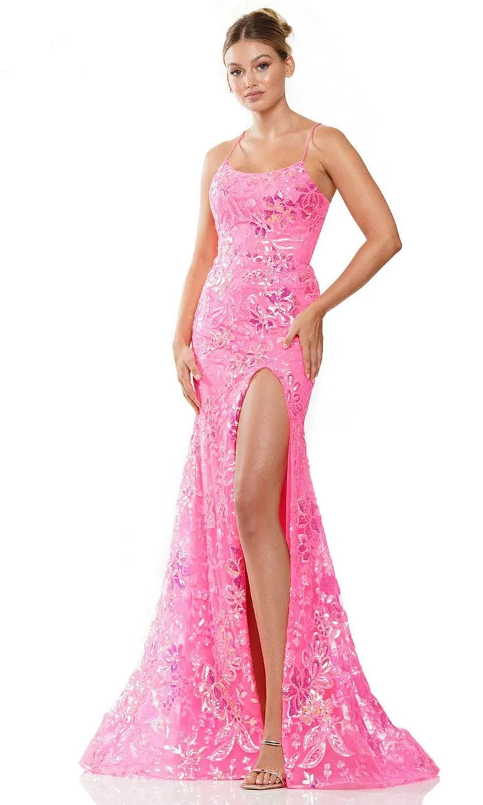 Colors Dress 3139 Long Sequin Prom Dress With Curved Neckline sold by The Gown Galleria product image thumbnail 3