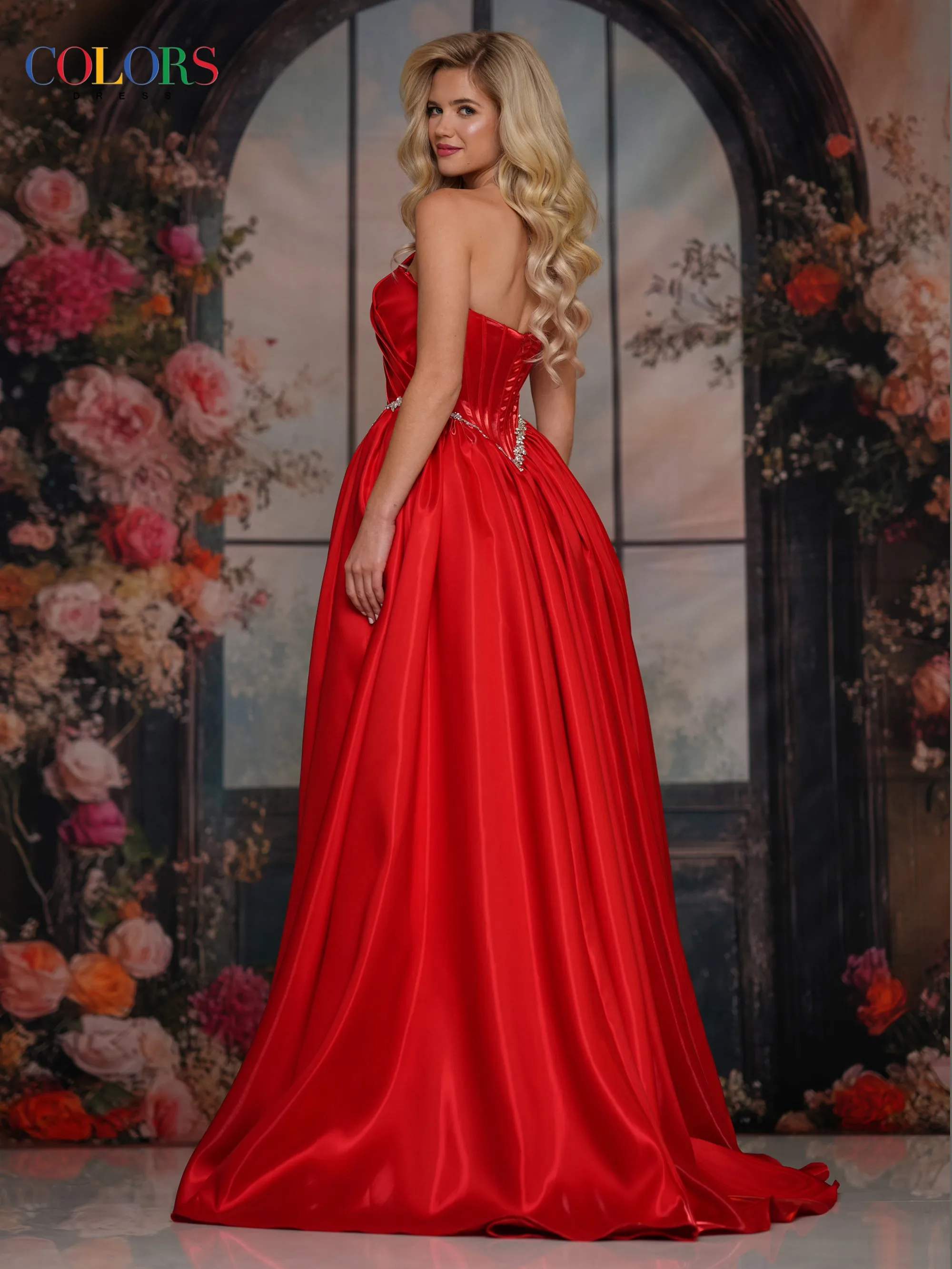 COLORS 3845 A-Line Prom Dress With Strapless Bodice sold by The Gown Galleria product image thumbnail 2
