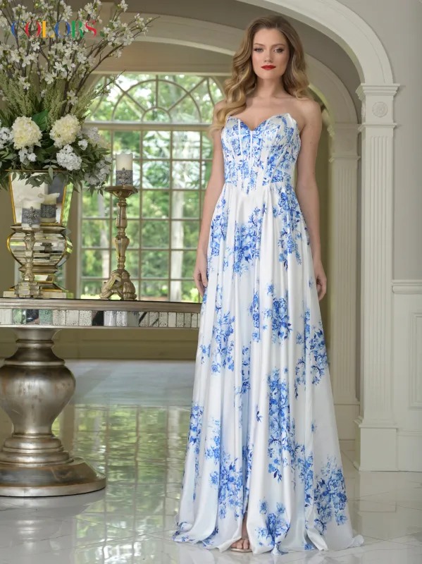 COLORS 3857 Long Prom Dress With Sweetheart Neckline sold by The Gown Galleria
