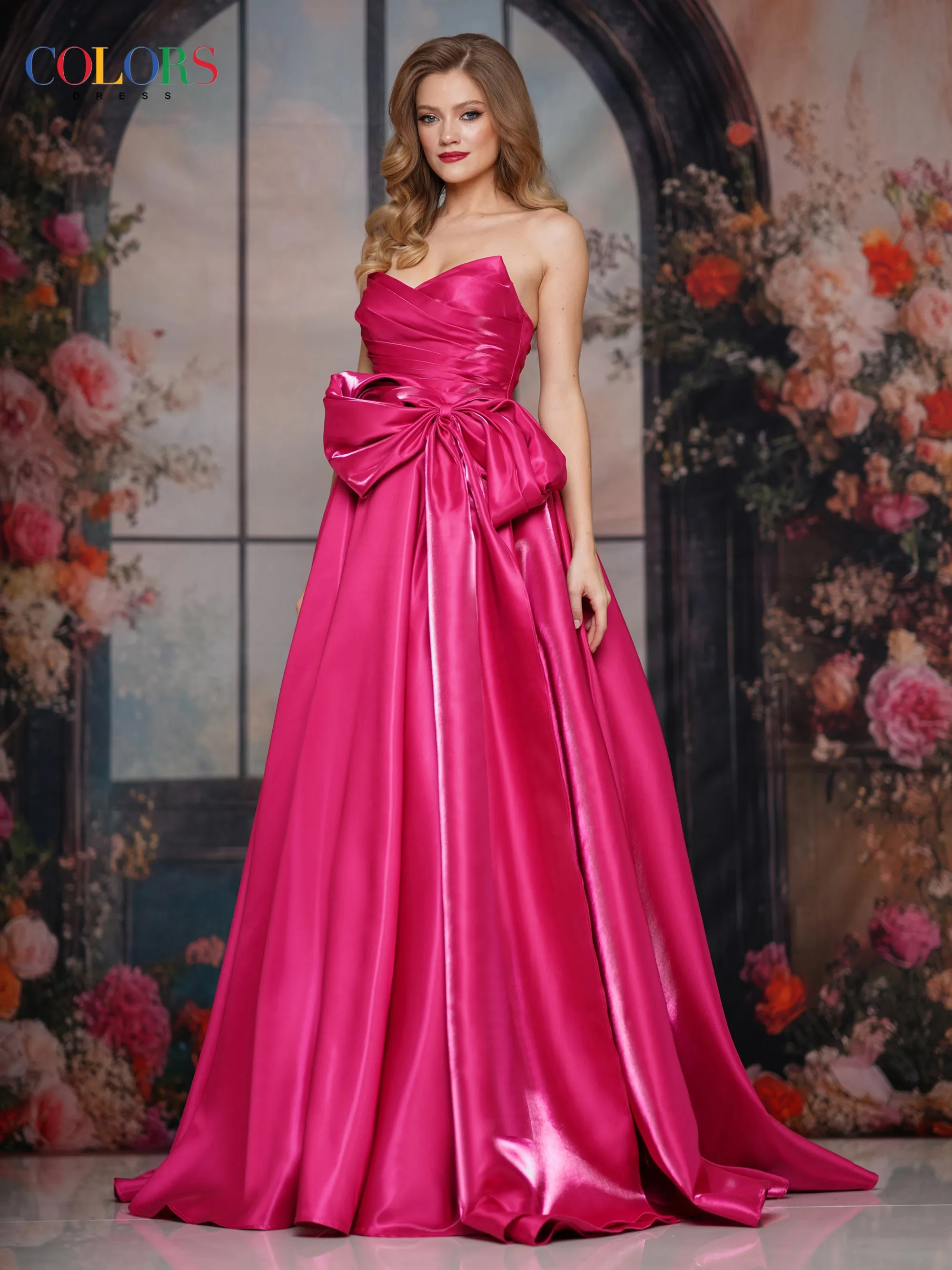 COLORS 3860 Black Strapless A-Line Prom Dress sold by The Gown Galleria product image thumbnail 3