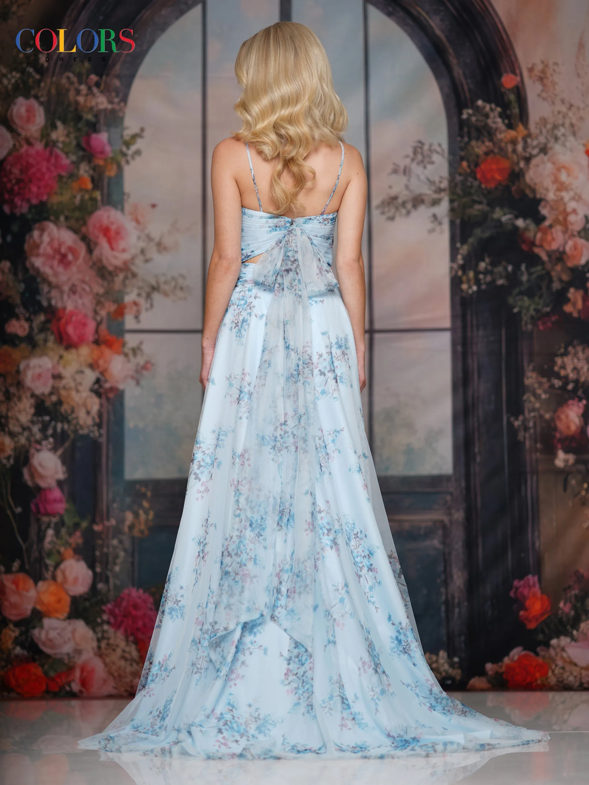 COLORS 3813 Long Prom Dress With Thigh-High Slit sold by The Gown Galleria product image thumbnail 2