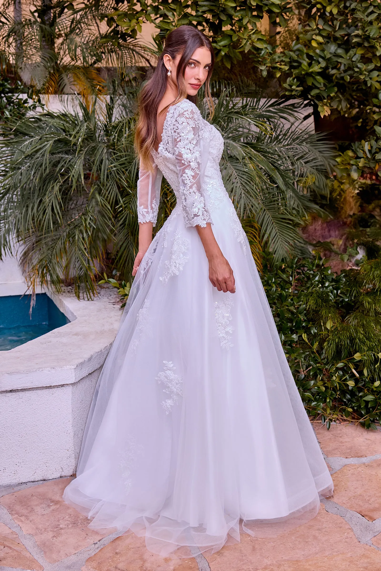 Cinderella Divine J883W Evening Gown with Elegant Silhouette sold by The Gown Galleria product image thumbnail 2