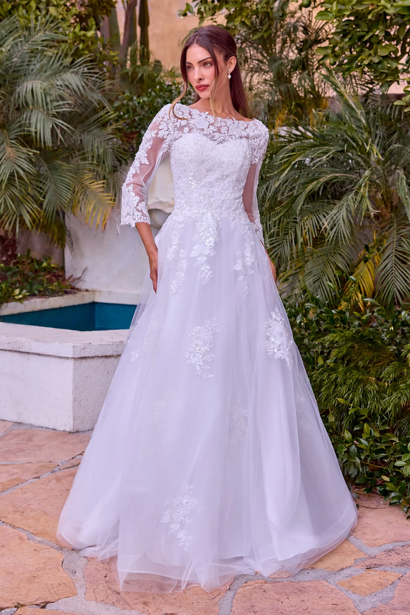 Cinderella Divine J883W Evening Gown with Elegant Silhouette sold by The Gown Galleria