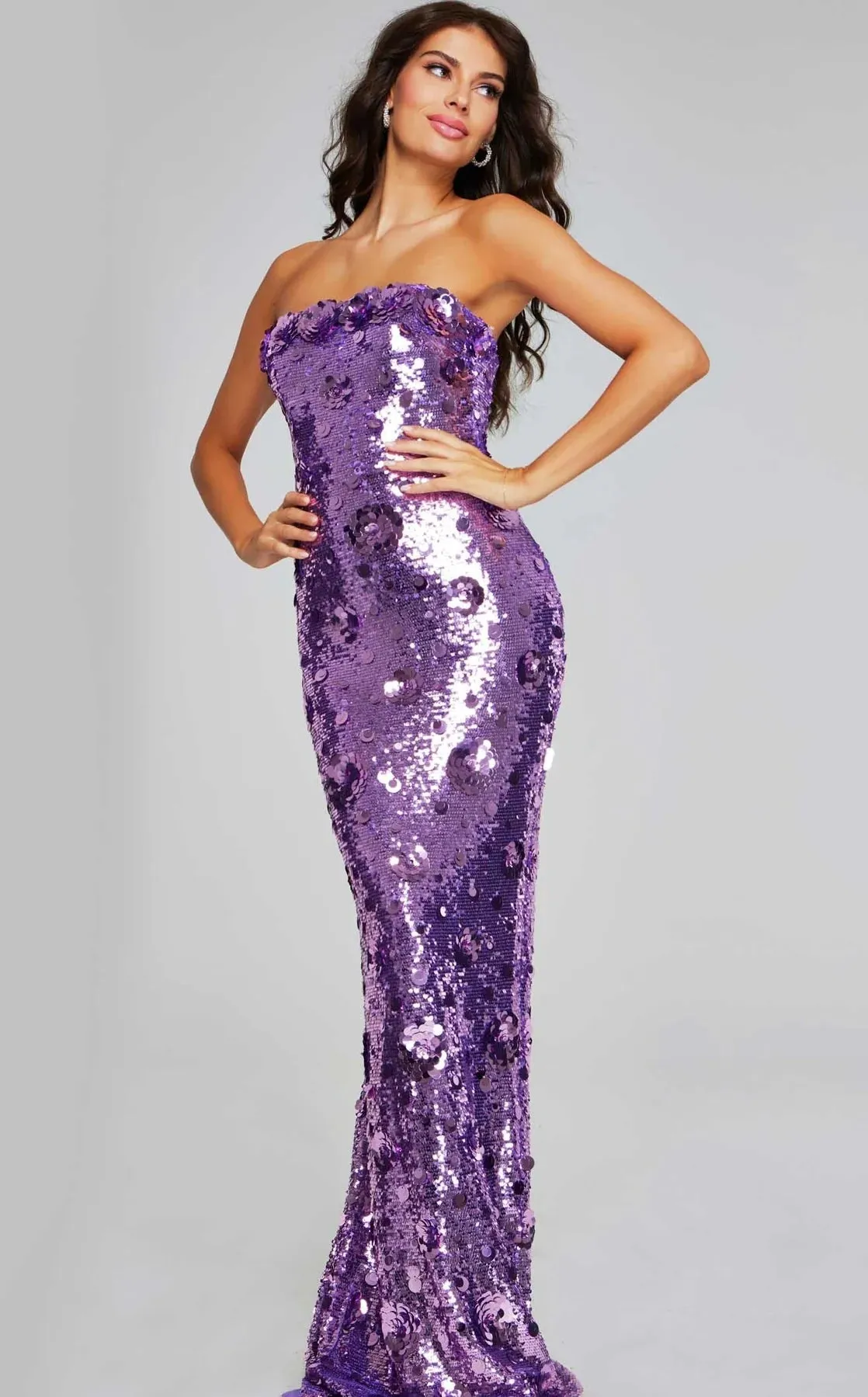 Jovani 42154 With Strapless Silhouette Evening Gown sold by The Gown Galleria