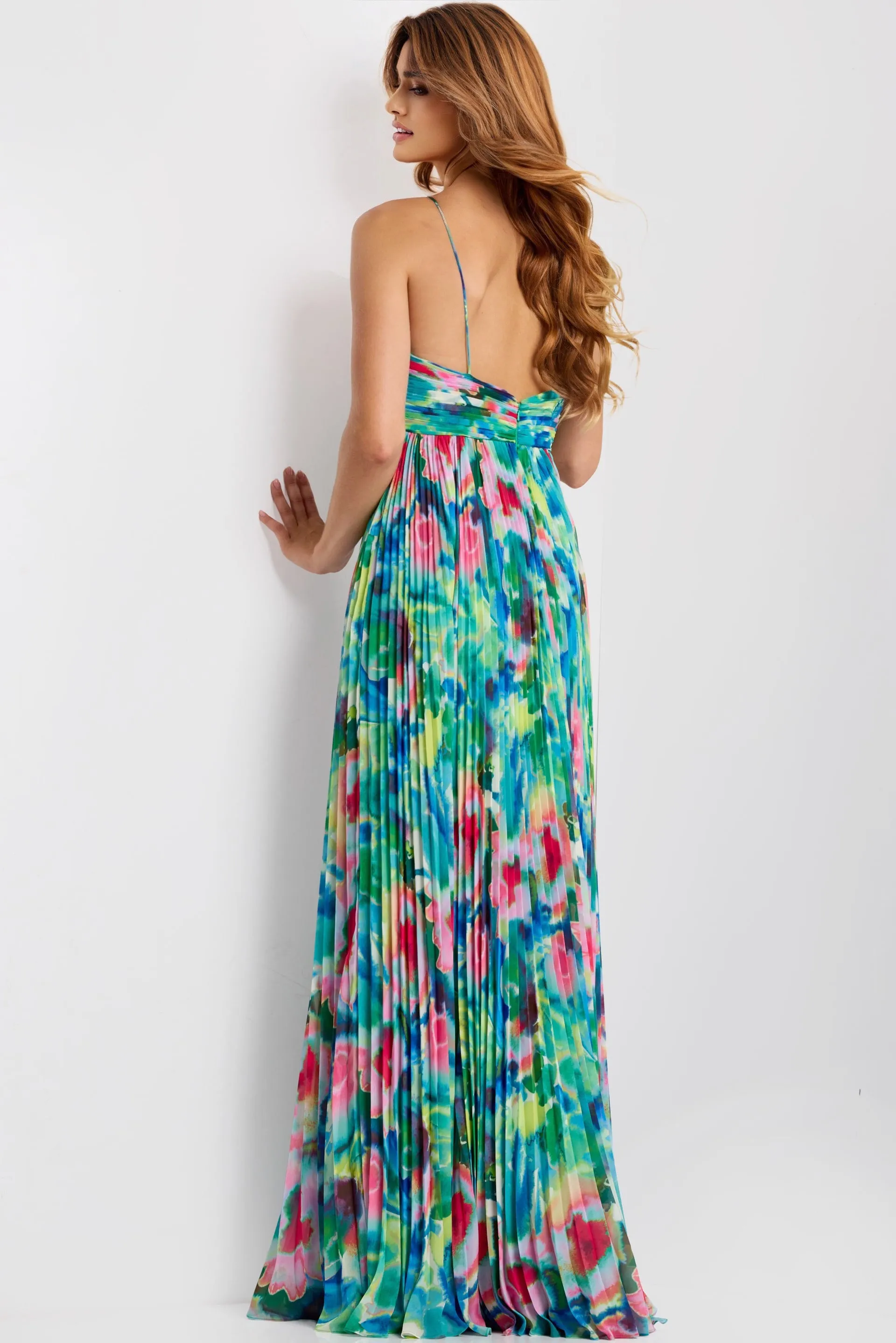 Jovani 42558 With Pleated A-Line Silhouette Evening Gown sold by The Gown Galleria product image thumbnail 2