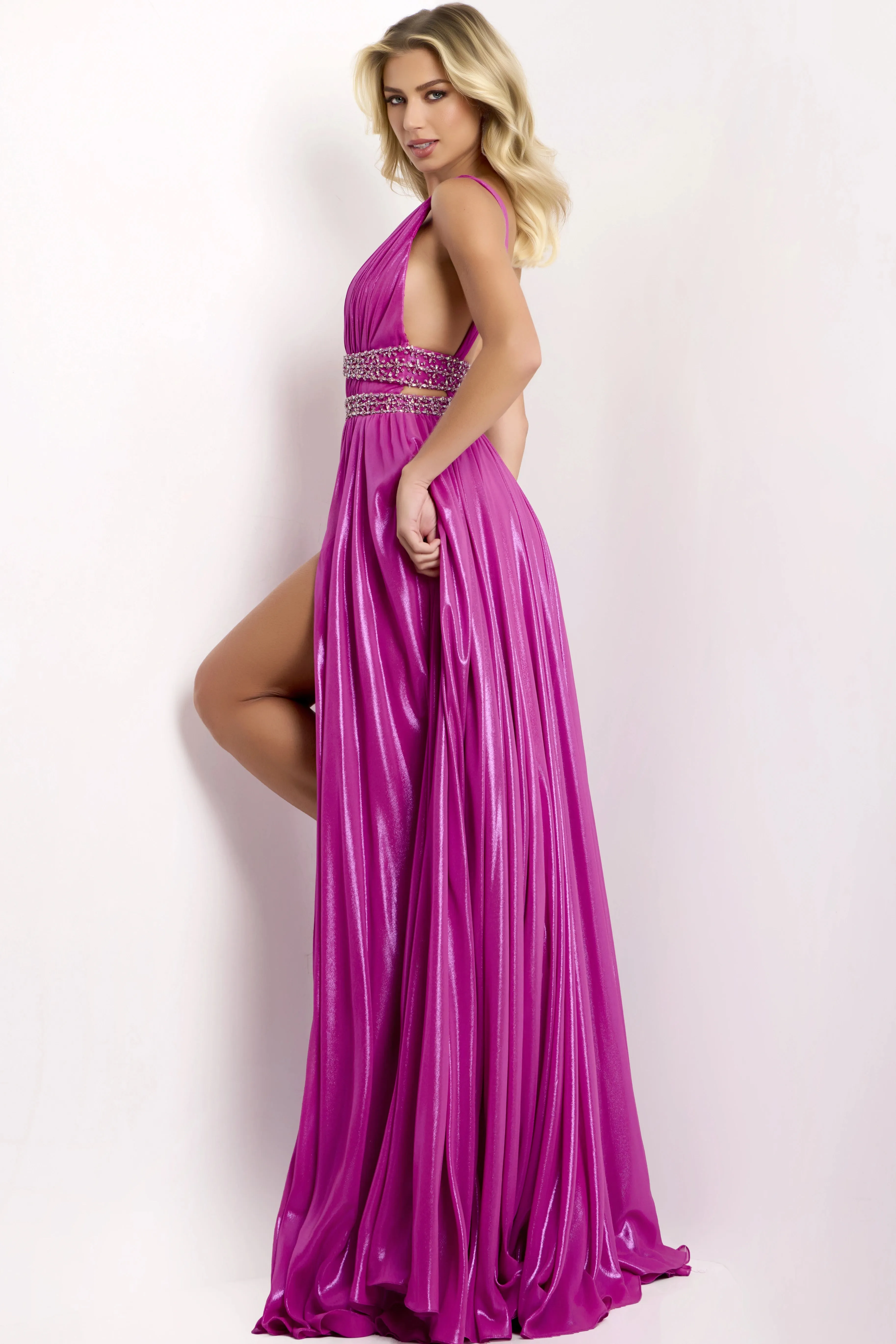 Jovani 42817 Plunging V-Neckline Evening Gown sold by The Gown Galleria product image thumbnail 2