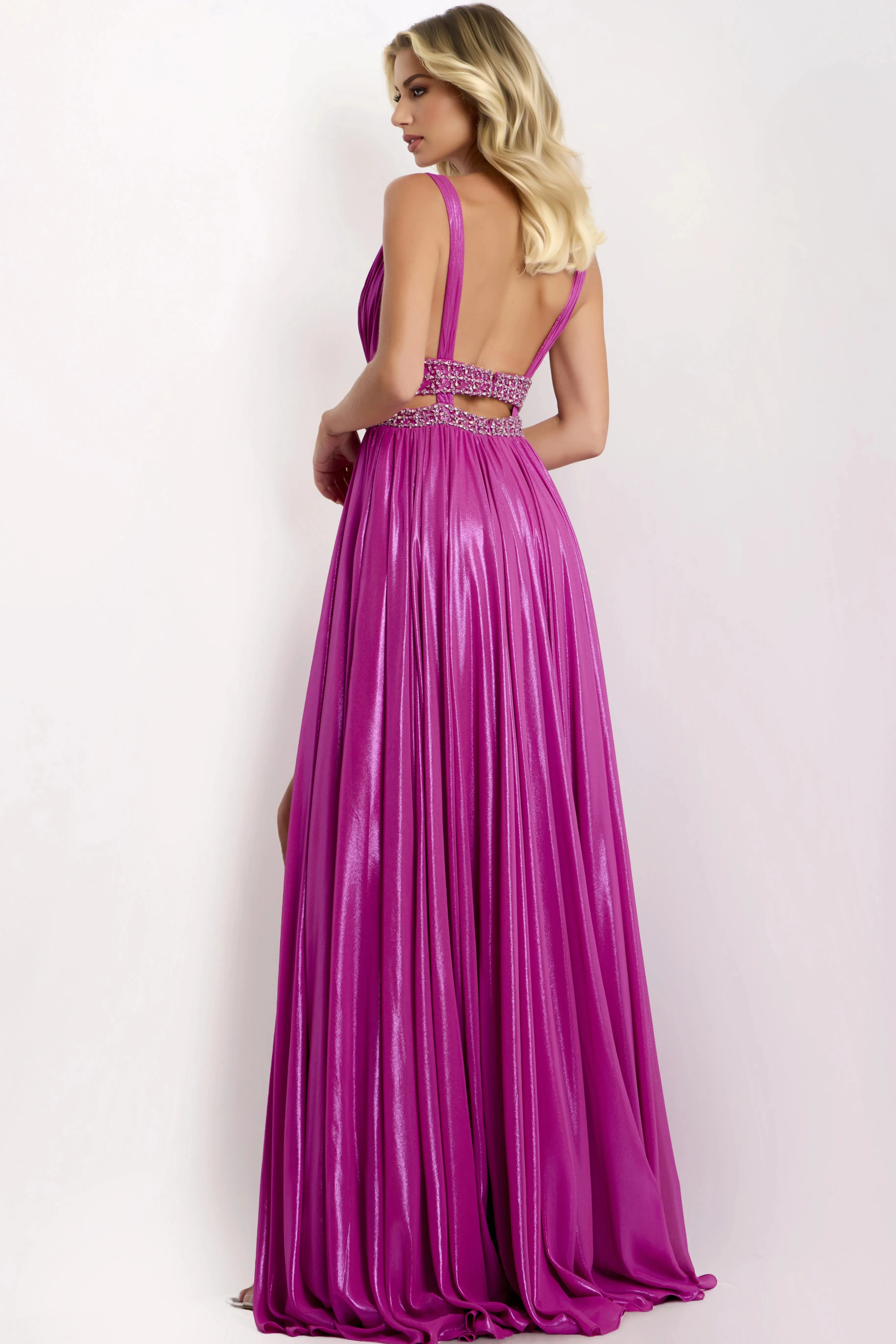 Jovani 42817 Plunging V-Neckline Evening Gown sold by The Gown Galleria product image thumbnail 3