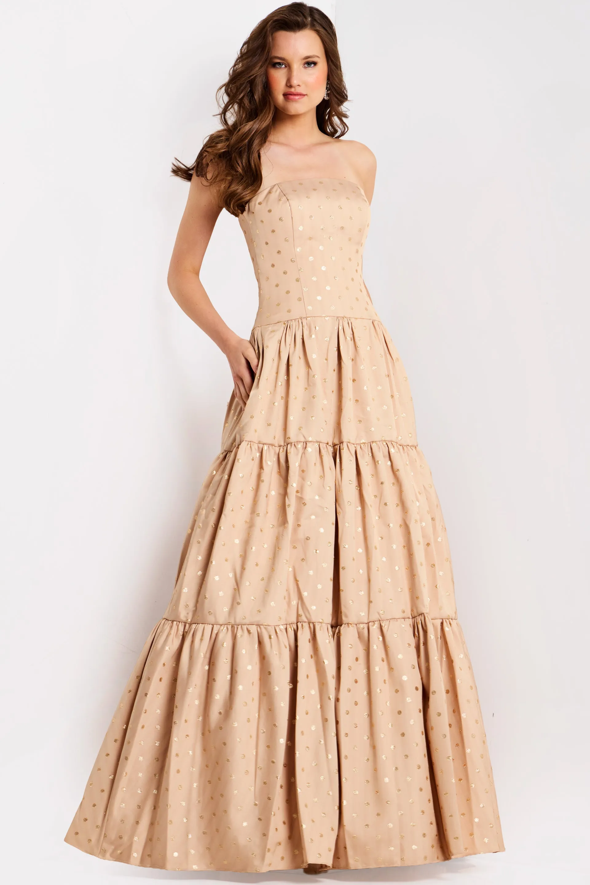 Jovani 49341 Long Prom Dress With Straight Neckline sold by The Gown Galleria product image thumbnail 3