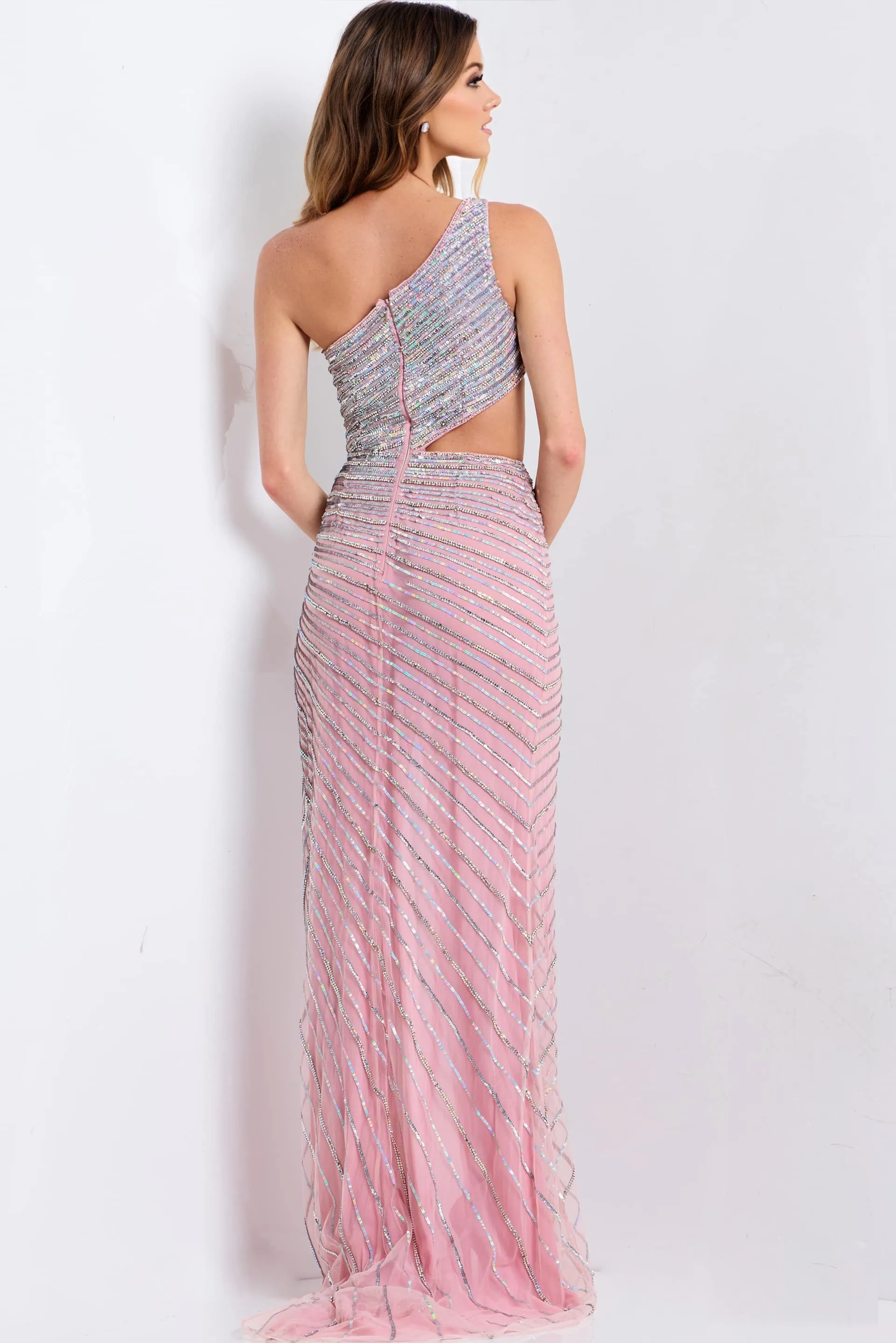 Jovani 48563 Evening Gown With One Shoulder Silhouette sold by The Gown Galleria product image thumbnail 2