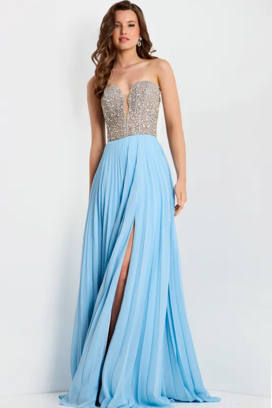 Jovani 44358 Strapless Beaded A-Line Prom Dress sold by The Gown Galleria