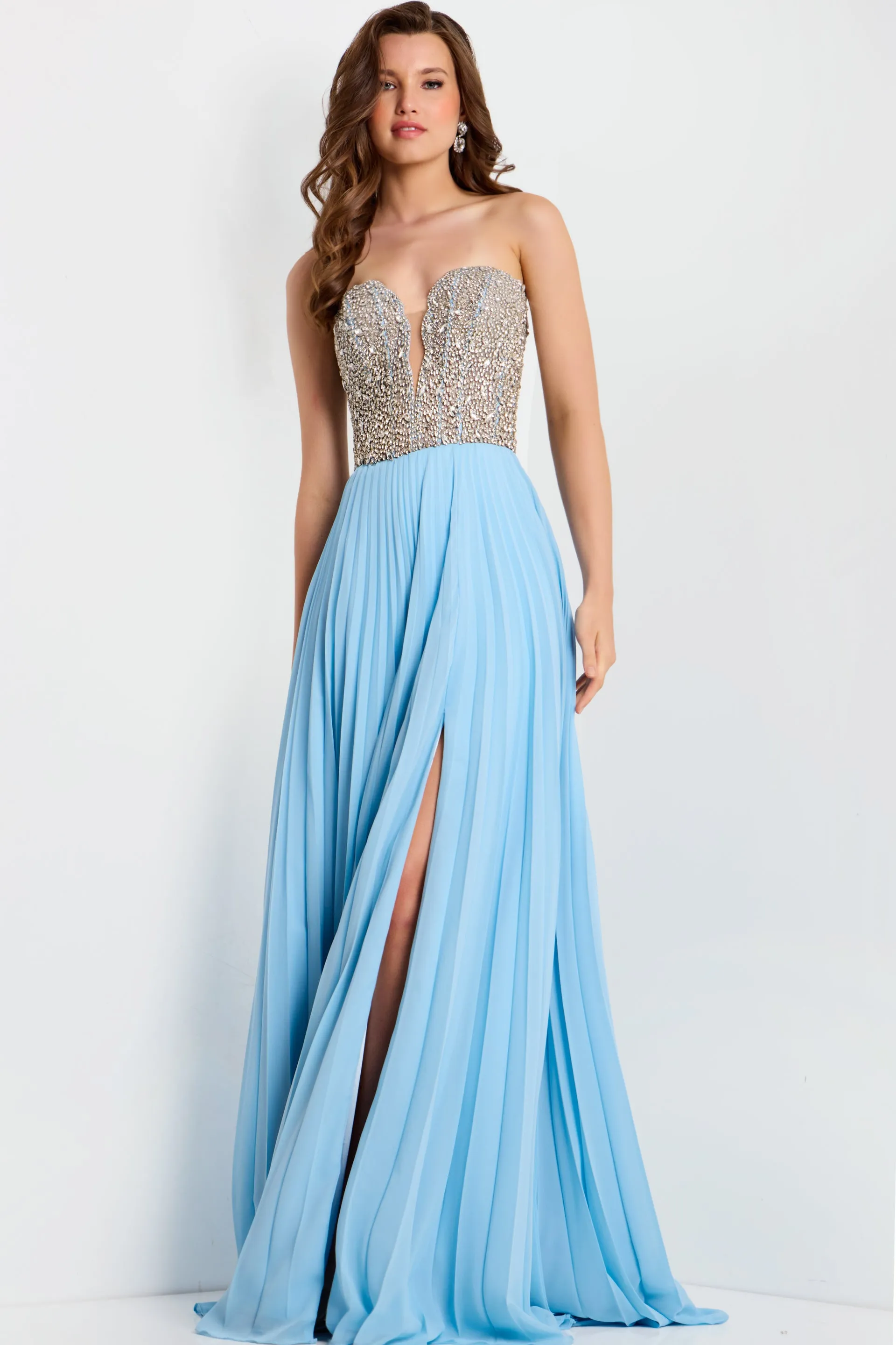 Jovani 44358 Strapless Beaded A-Line Prom Dress sold by The Gown Galleria
