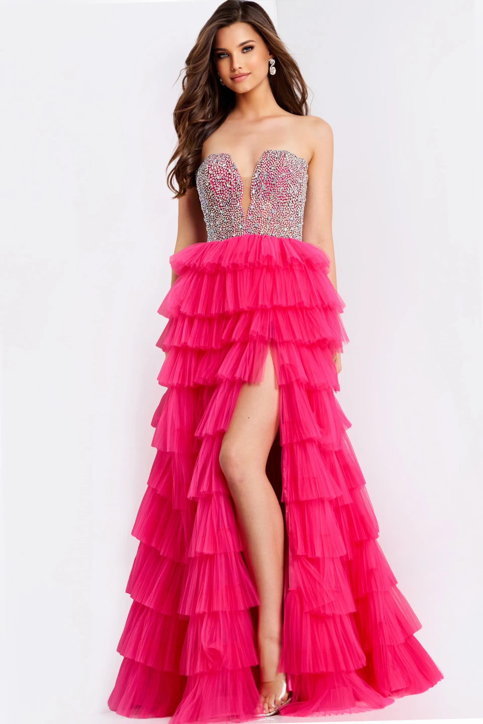 Jovani 44360 Plunging Sweetheart Neckline Evening Gown sold by The Gown Galleria