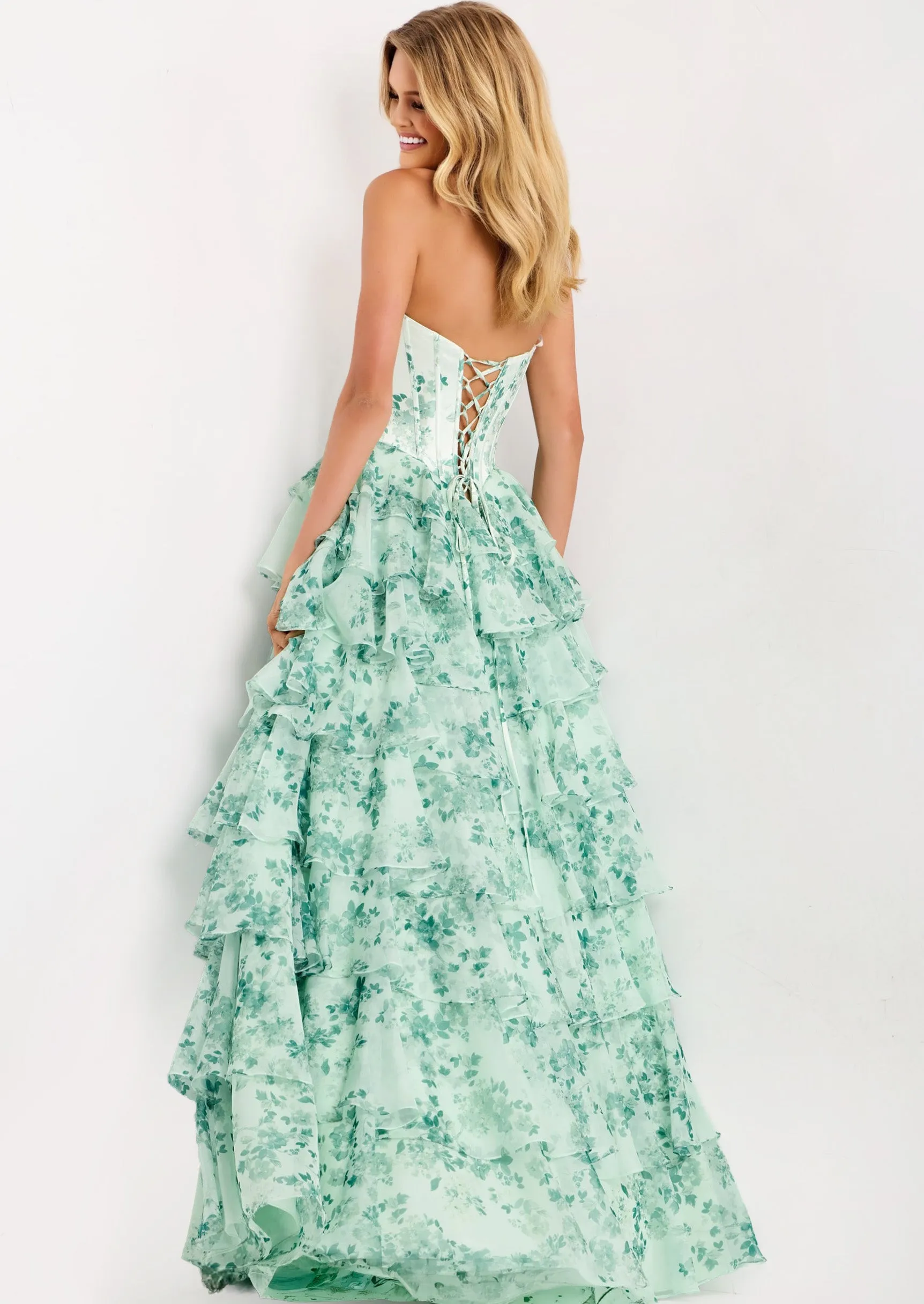 Jovani 48772 Evening Gown Sweetheart Corset Floral Ballgown sold by The Gown Galleria product image thumbnail 2