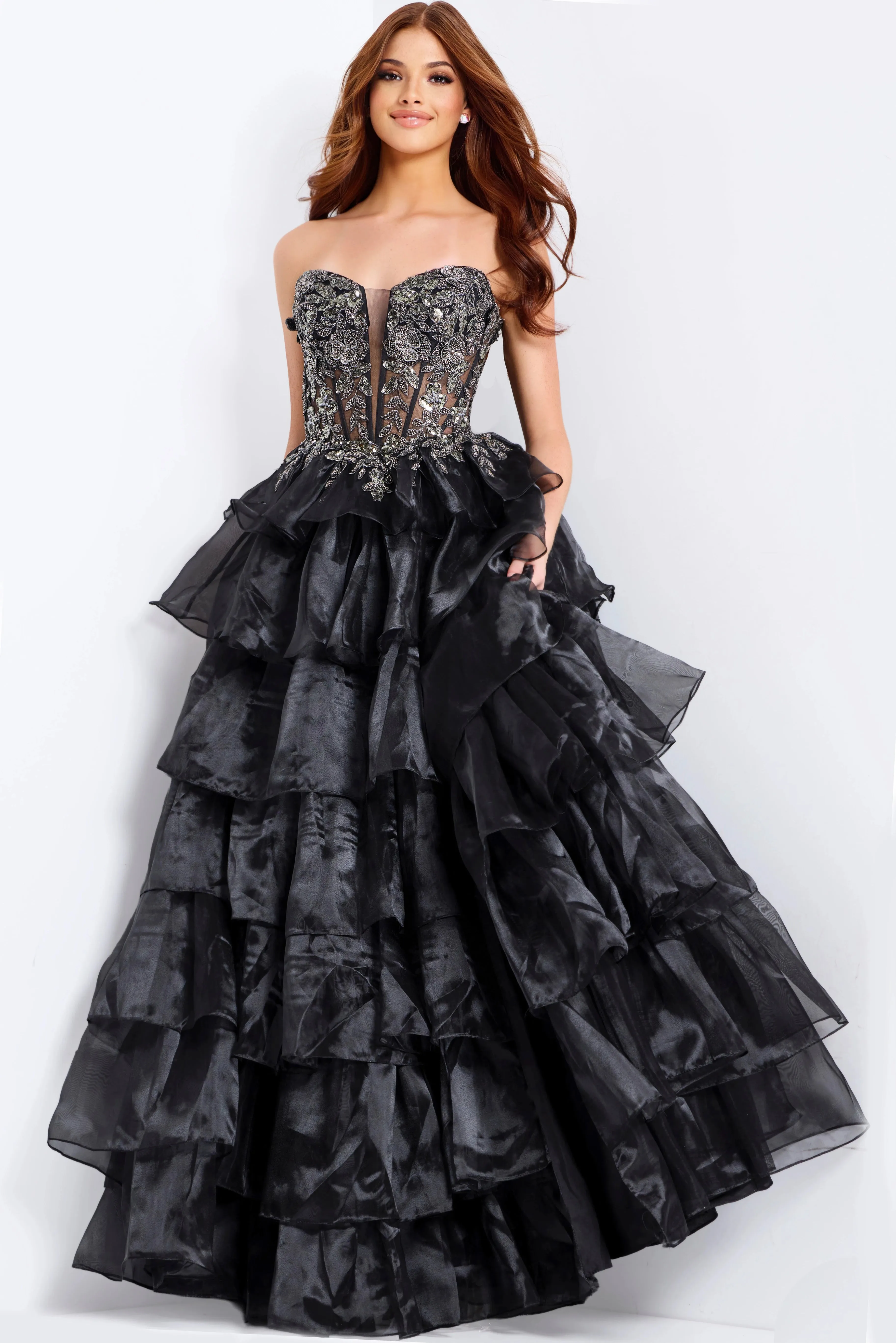 Jovani 50259 Evening Gown With Plunging Sweetheart Neckline sold by The Gown Galleria