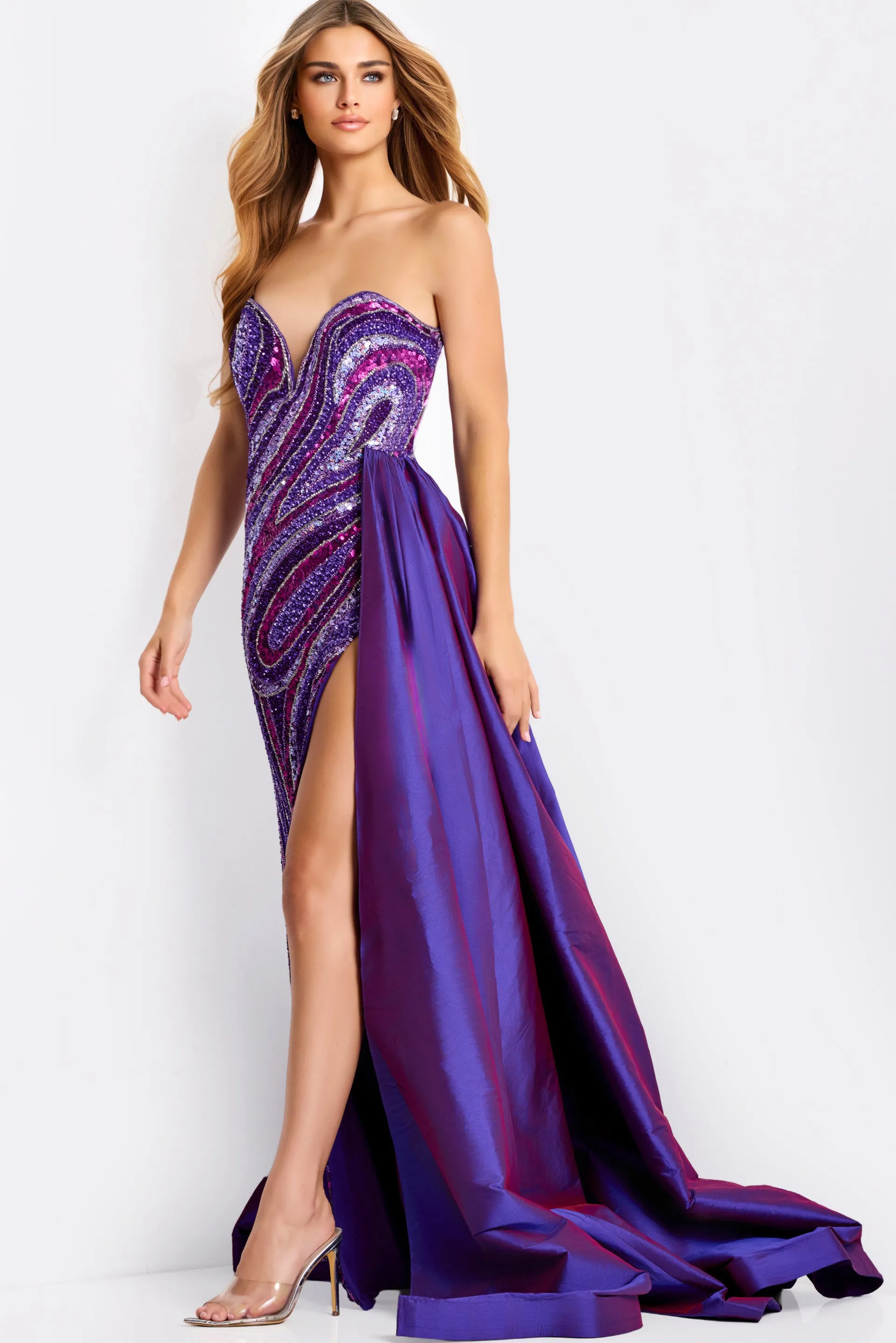 Jovani 49226 Sequin Prom Dress With Deep V Neckline sold by The Gown Galleria product image thumbnail 4