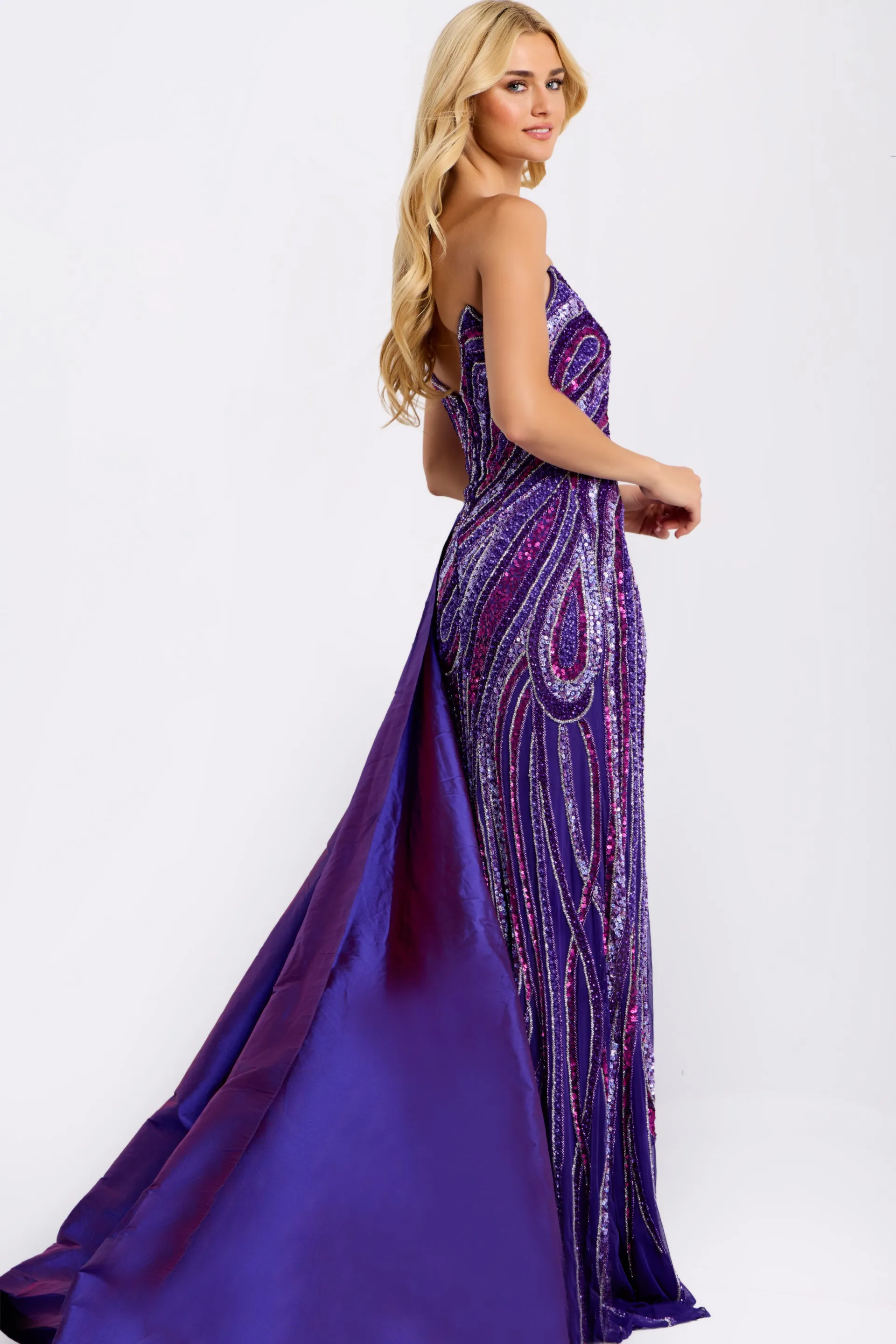 Jovani 49226 Sequin Prom Dress With Deep V Neckline sold by The Gown Galleria product image thumbnail 5