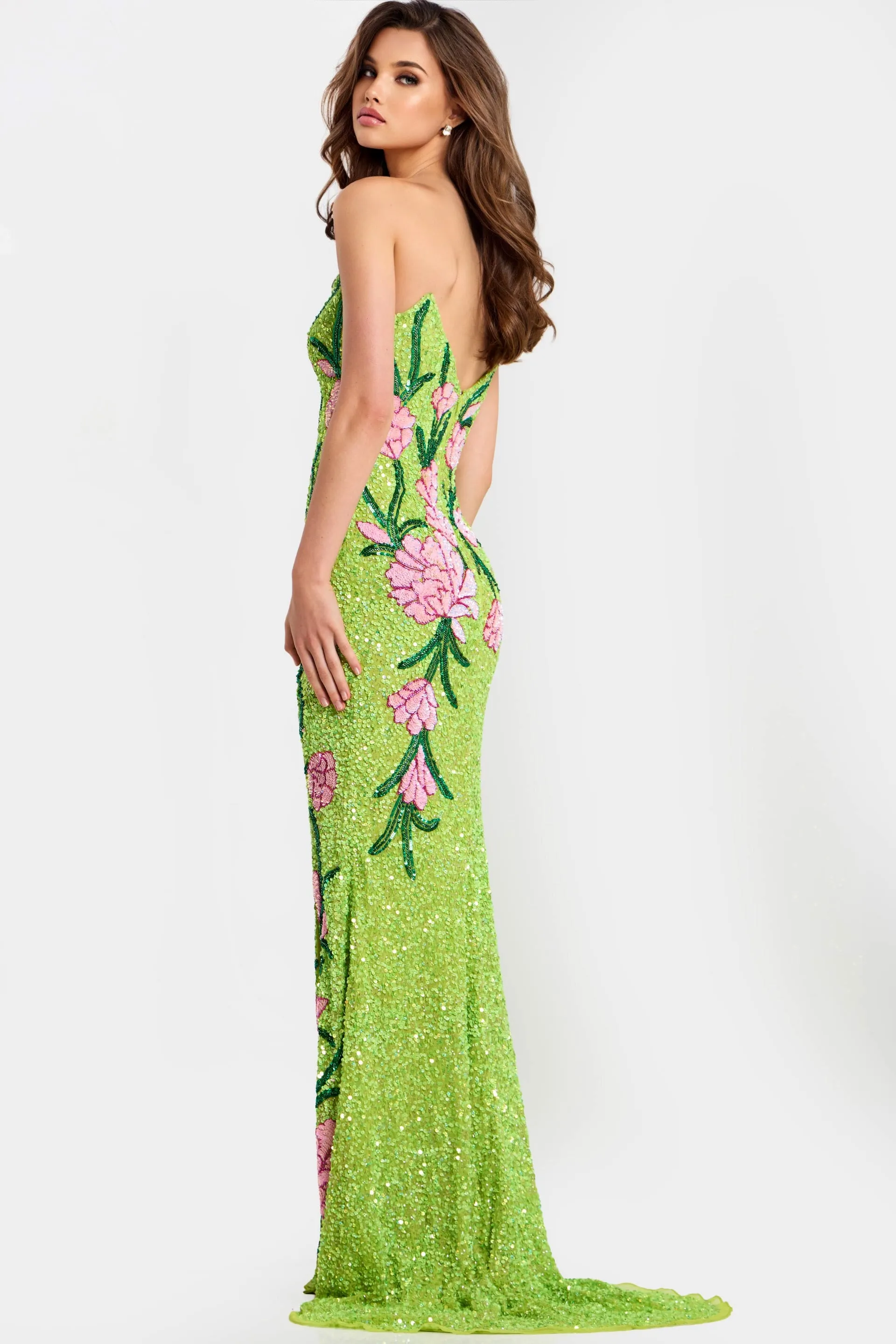 Jovani 49231 Evening Gown With High Slit Fitted Silhouette sold by The Gown Galleria product image thumbnail 2