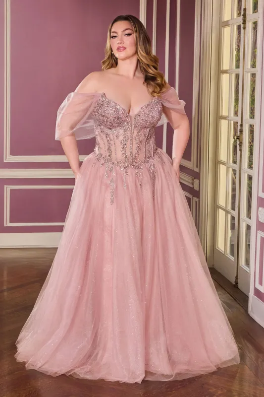 Cinderella Divine CD721C A-Line Evening Gown with Sweetheart Neckline made by The Gown Galleria