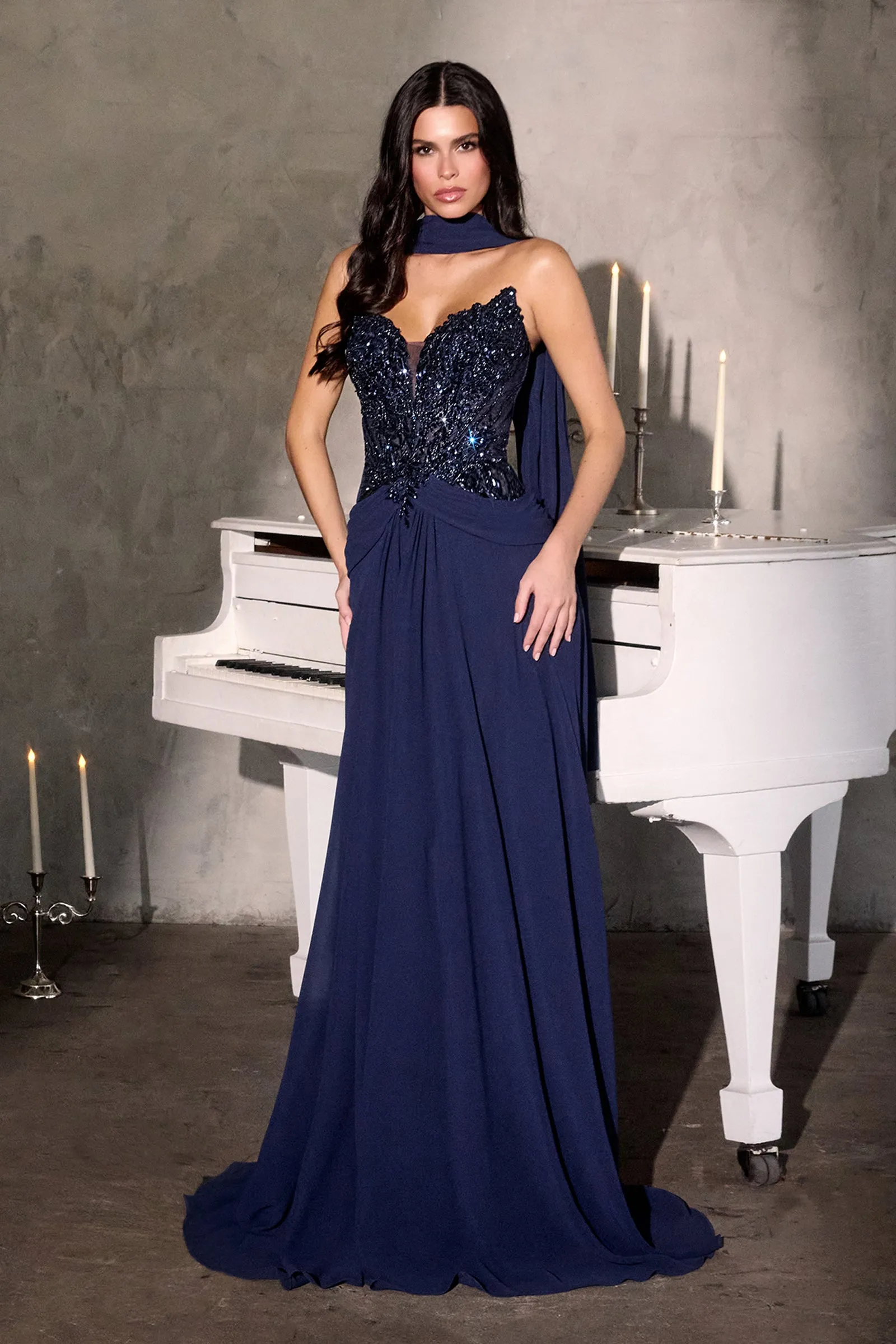 Cinderella Divine CD673 Evening Gown A-Line Silhouette sold by The Gown Galleria product image thumbnail 3