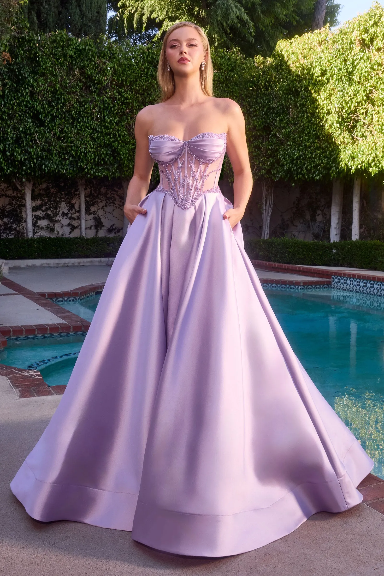 Cinderella Divine CD389 A-Line Prom Dress with Sweetheart Neckline sold by The Gown Galleria