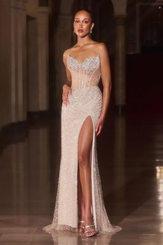 Cinderella Divine CD404 Evening Gown with Sweetheart Neckline made by The Gown Galleria