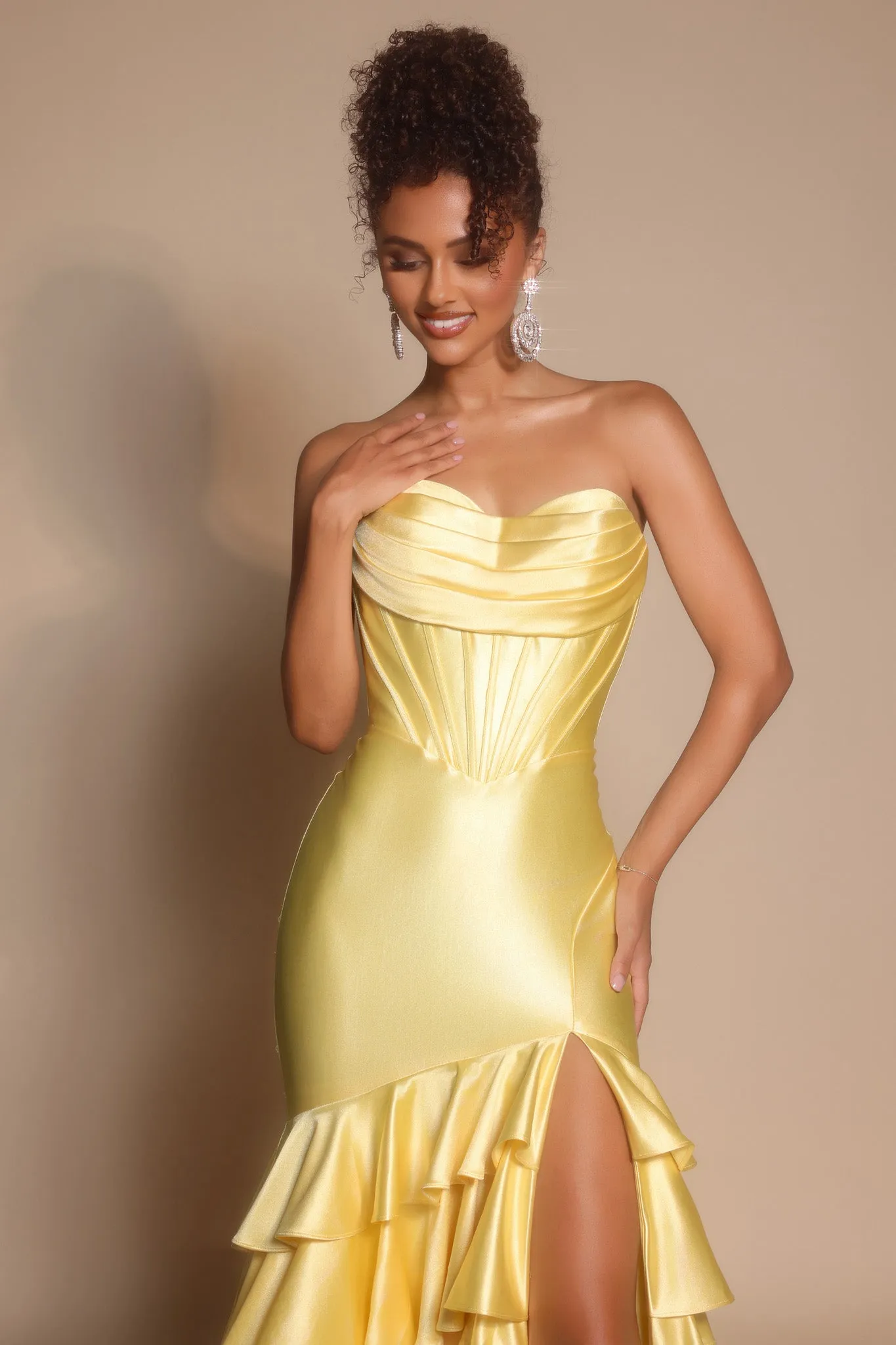Portia & Scarlett XO085 Mermaid With Ruffled Tier Evening Gown sold by The Gown Galleria product image thumbnail 5