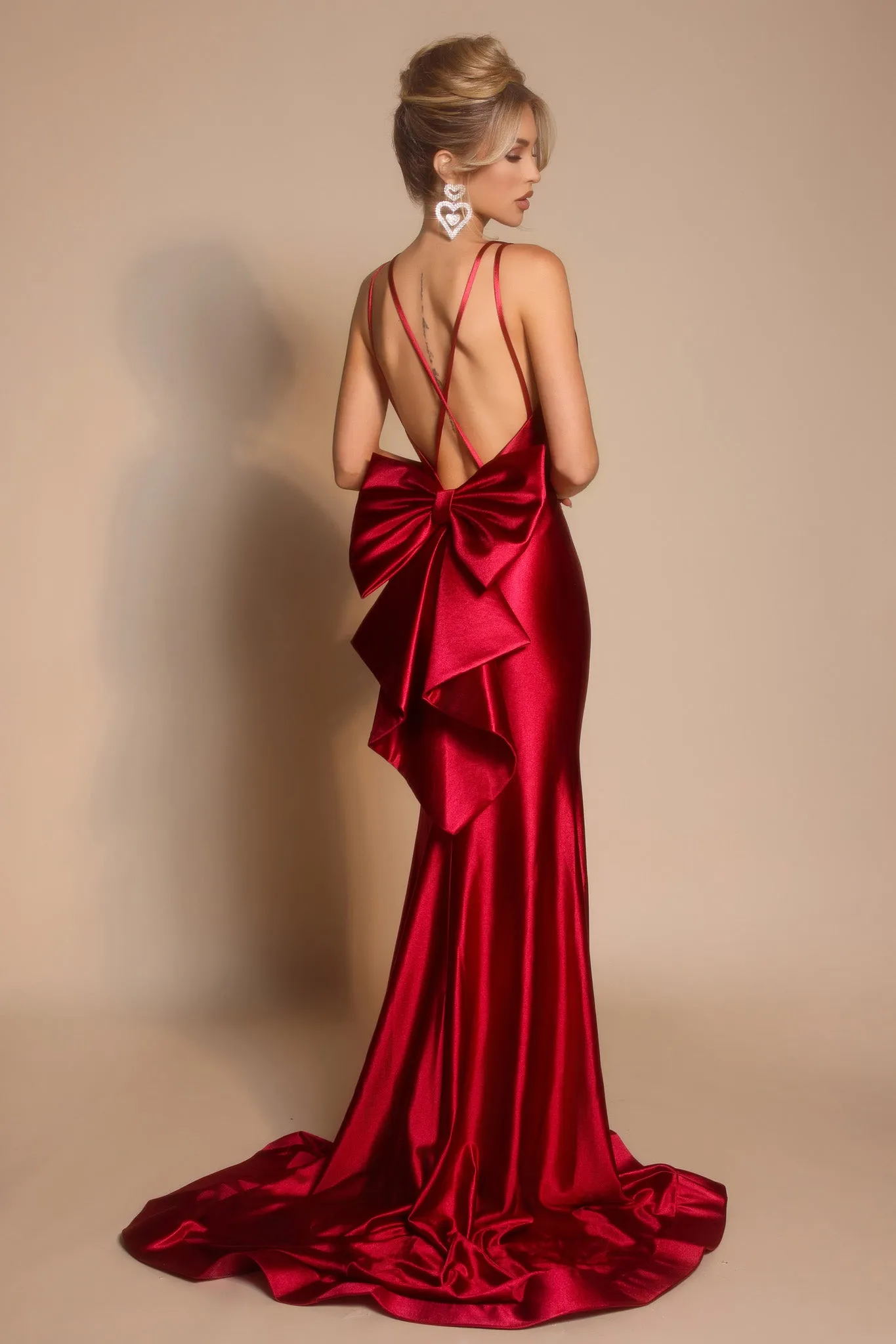 Portia & Scarlett XO095 Plunging V-Neck Evening Gown sold by The Gown Galleria product image thumbnail 2