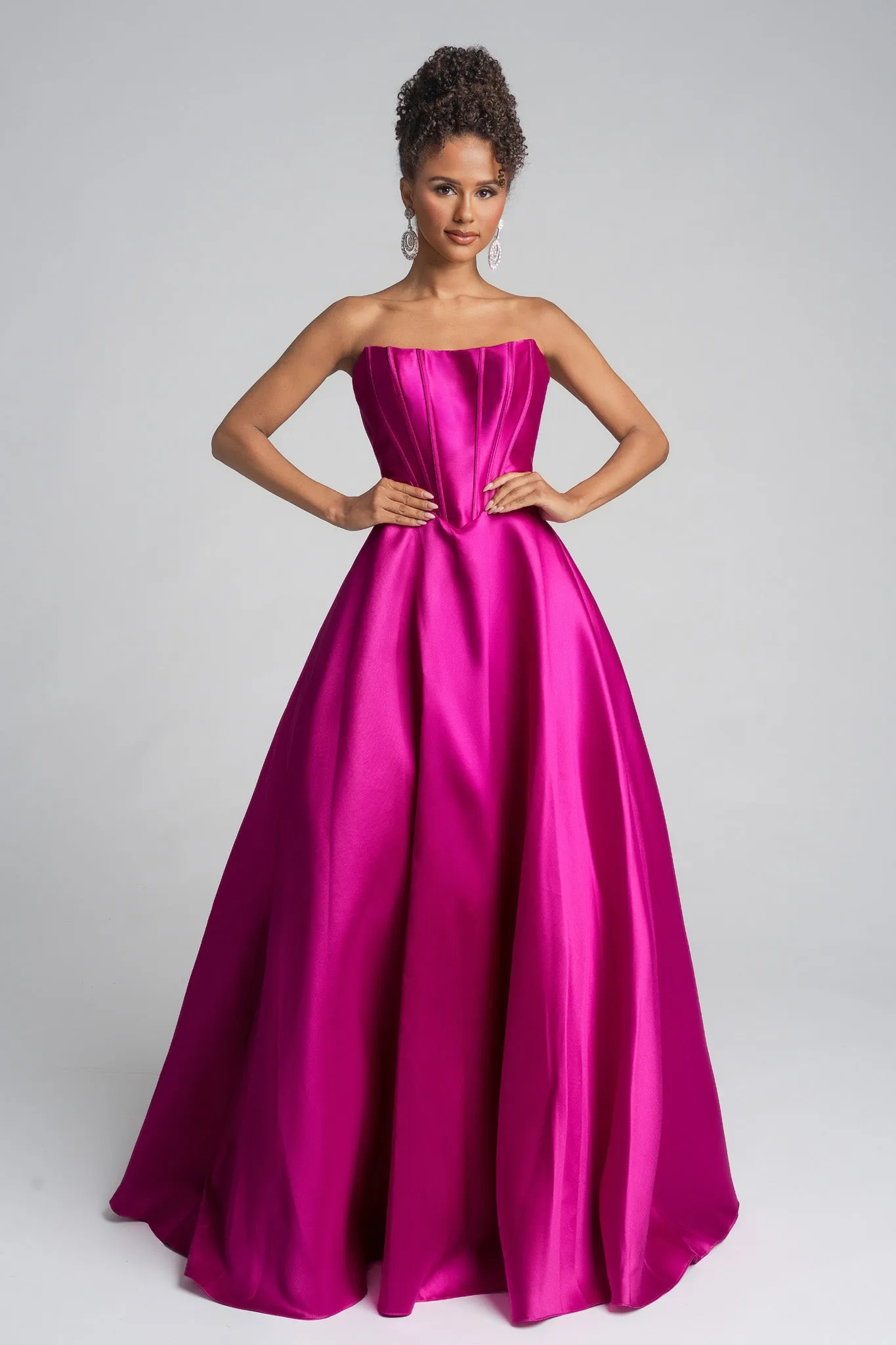 Portia & Scarlett XO124 Strapless A-Line Silhouette Evening Gown sold by The Gown Galleria product image thumbnail 5
