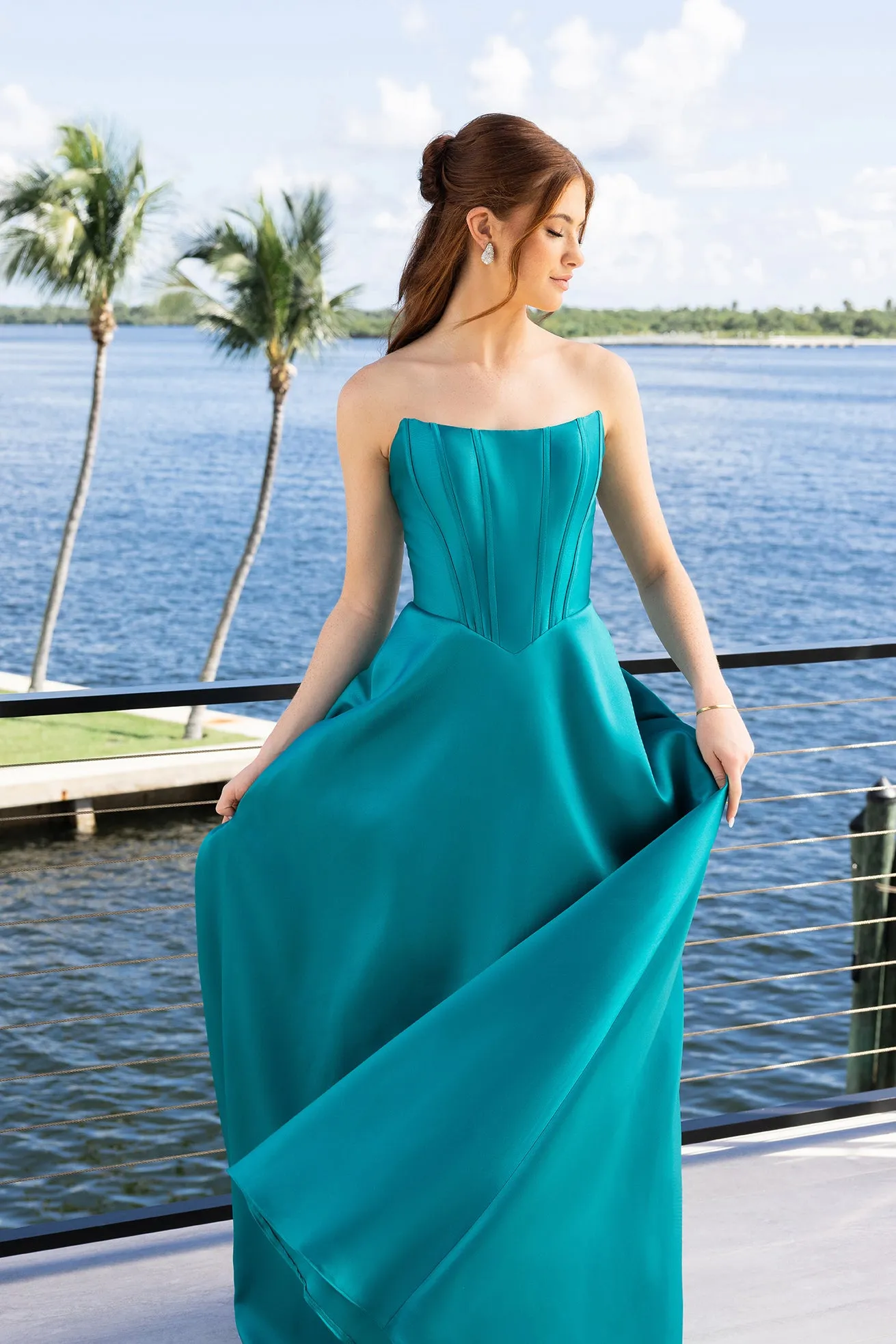 Portia & Scarlett XO124 Strapless A-Line Silhouette Evening Gown sold by The Gown Galleria product image thumbnail 4