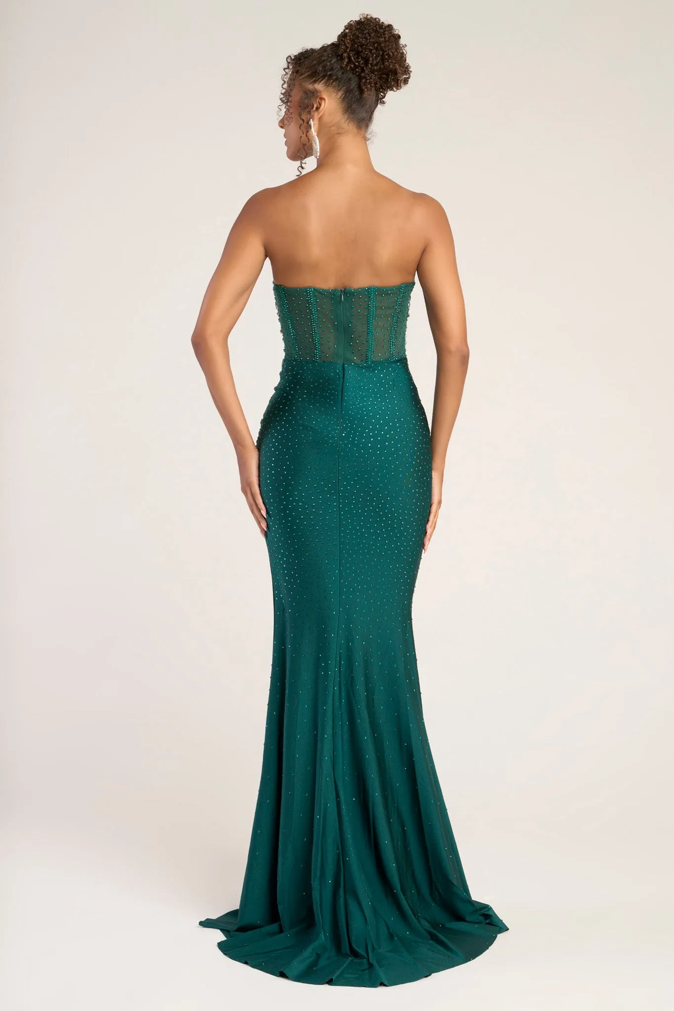 Portia & Scarlett XO012 Sheath Crystal Encrusted Prom Dress sold by The Gown Galleria product image thumbnail 2