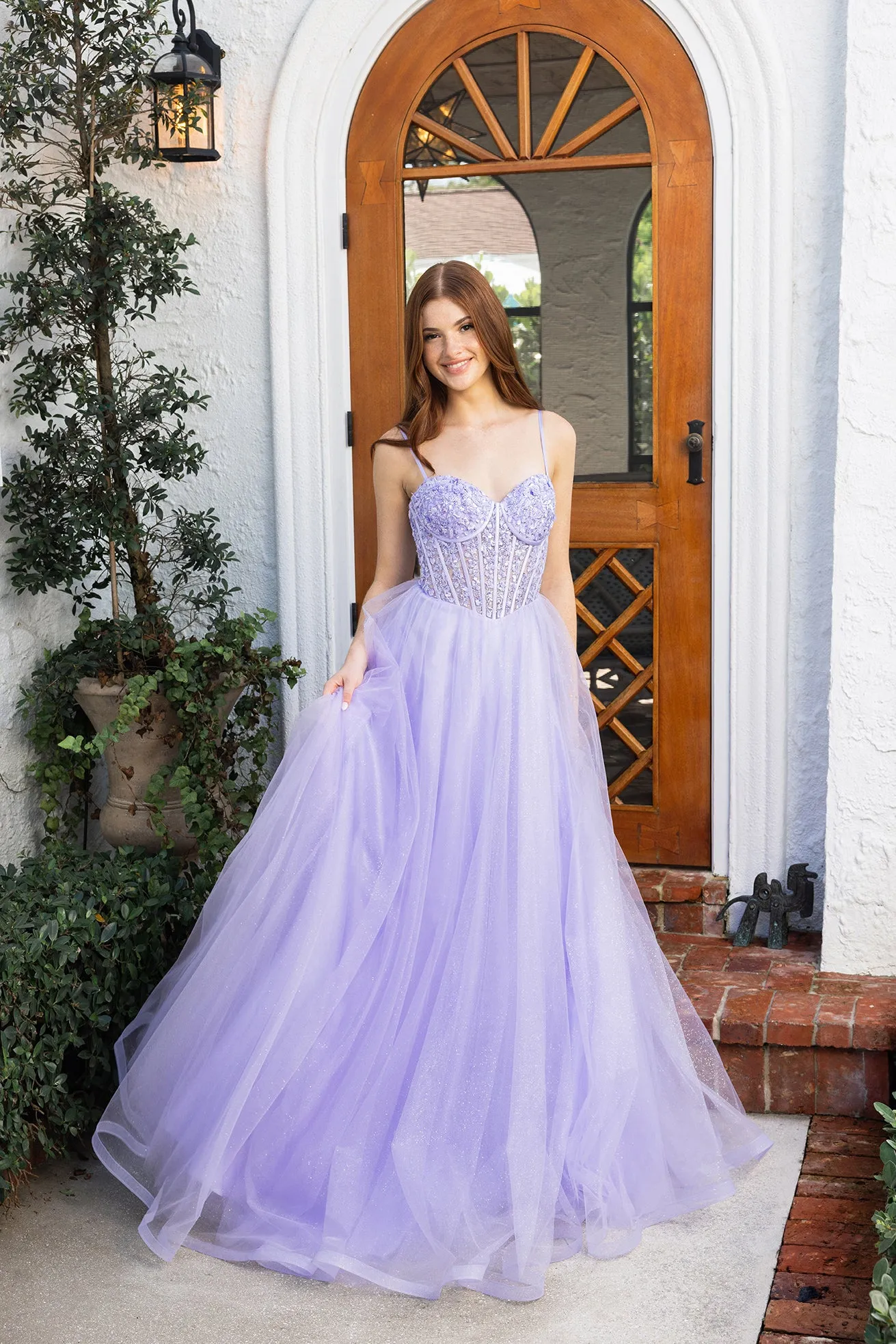 Portia & Scarlett XO163 Embellished Corset Tulle Prom Dress sold by The Gown Galleria
