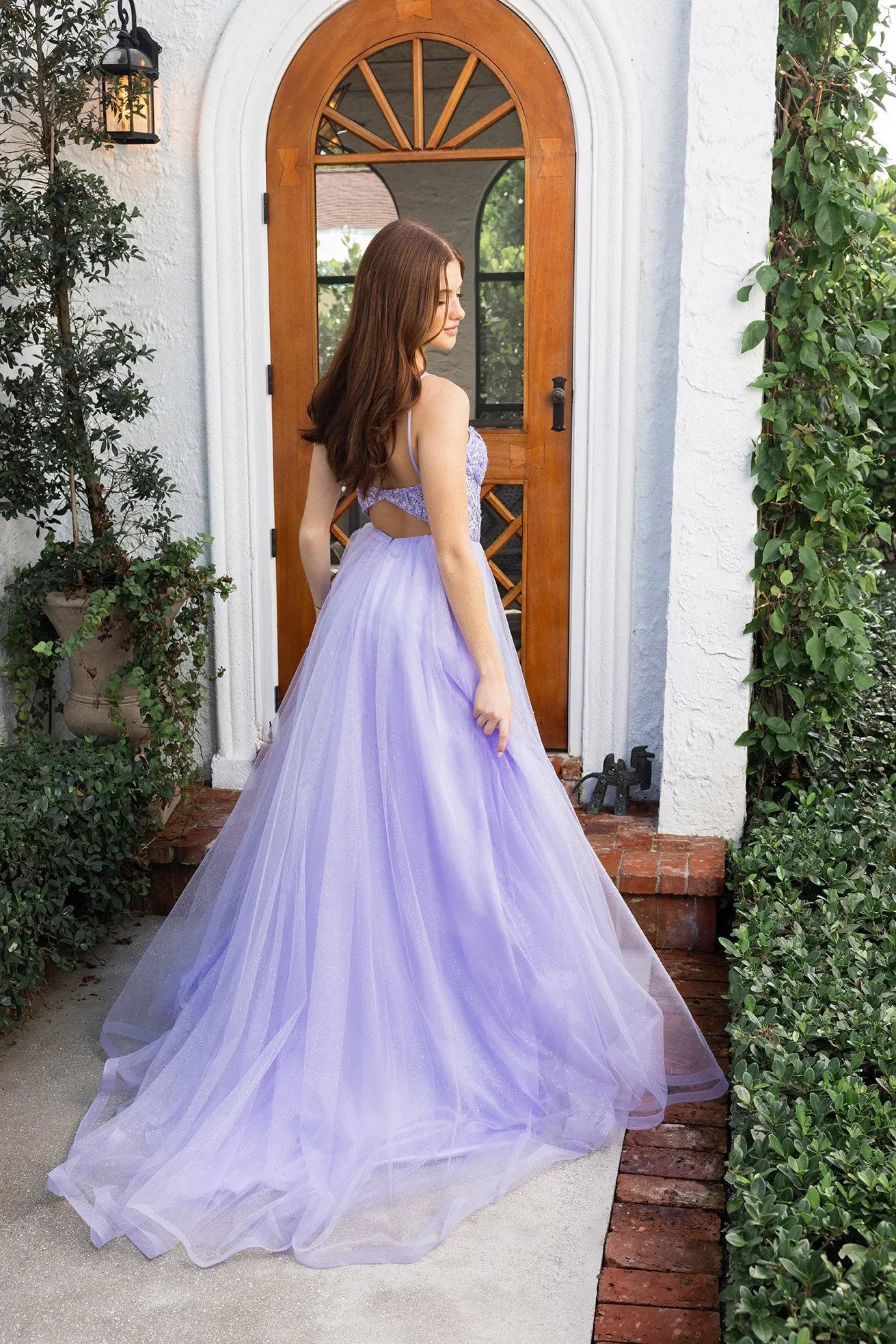 Portia & Scarlett XO163 Embellished Corset Tulle Prom Dress sold by The Gown Galleria product image thumbnail 2