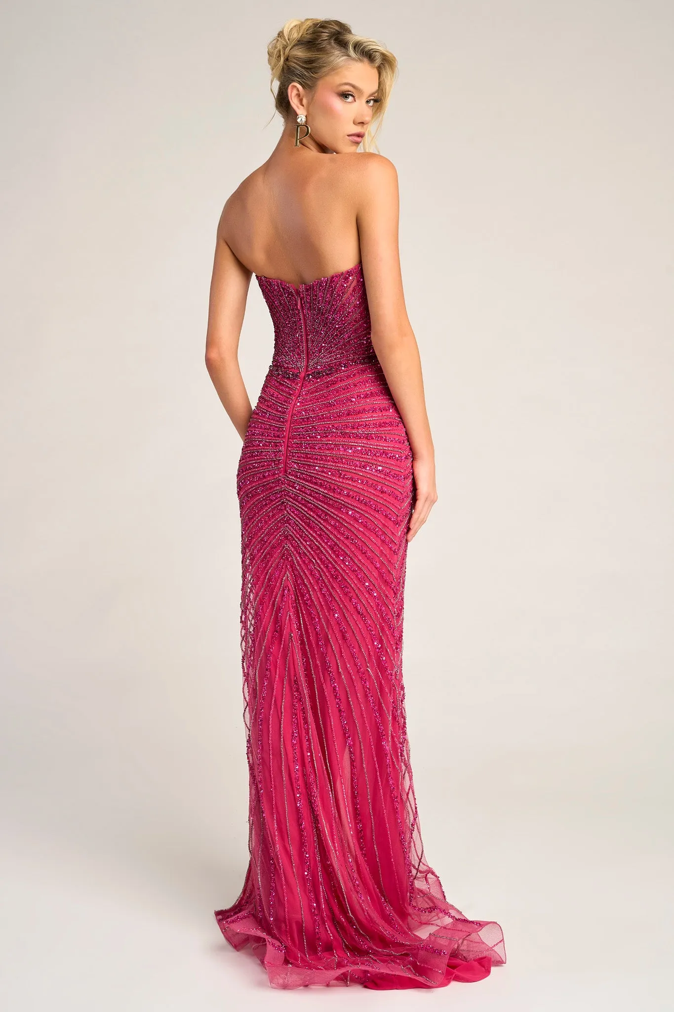 Portia & Scarlett PS26416C Evening Gown With Basque Waist Beading sold by The Gown Galleria product image thumbnail 2
