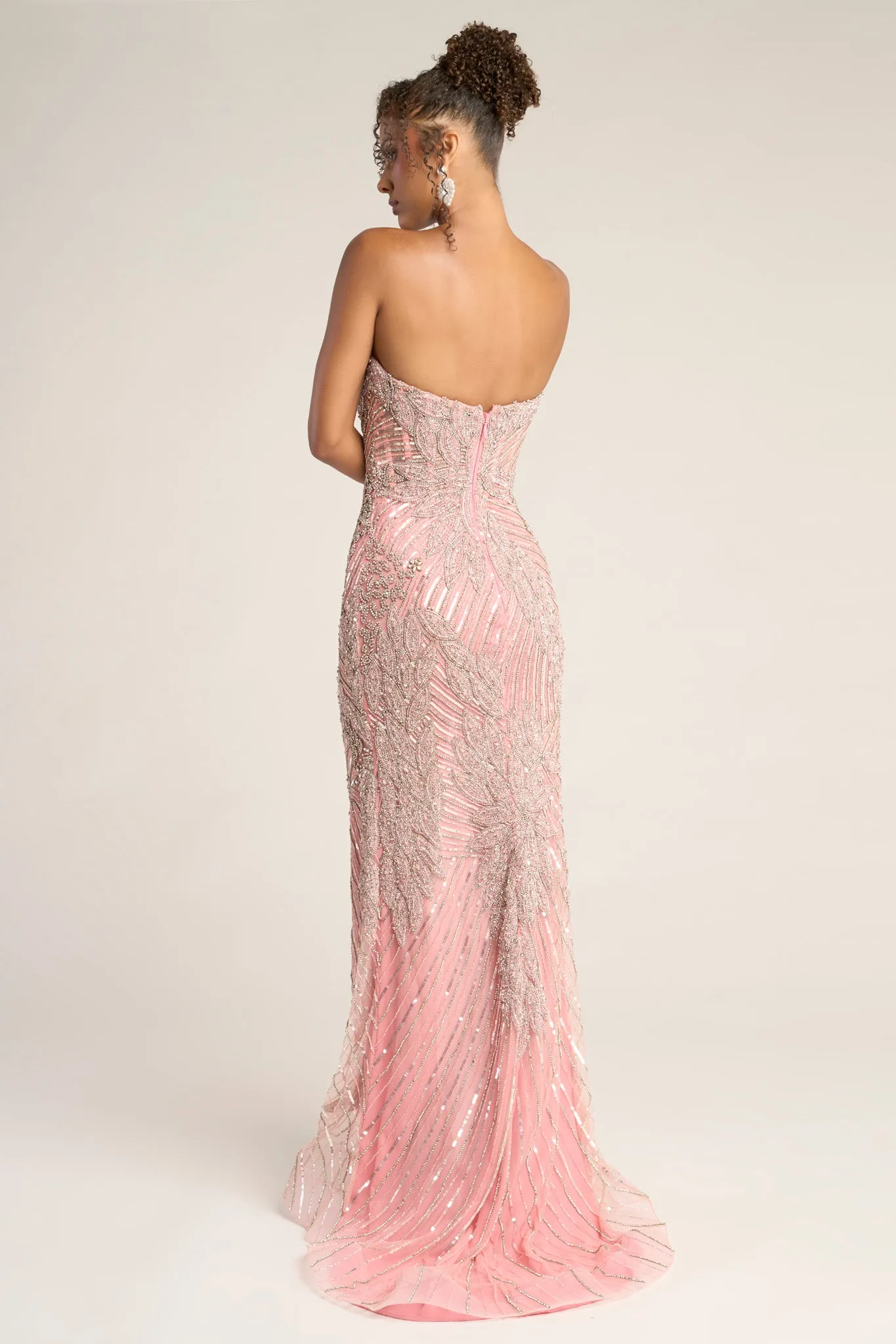 Portia & Scarlett PS26435C Strapless With High Slit Evening Gown sold by The Gown Galleria product image thumbnail 4
